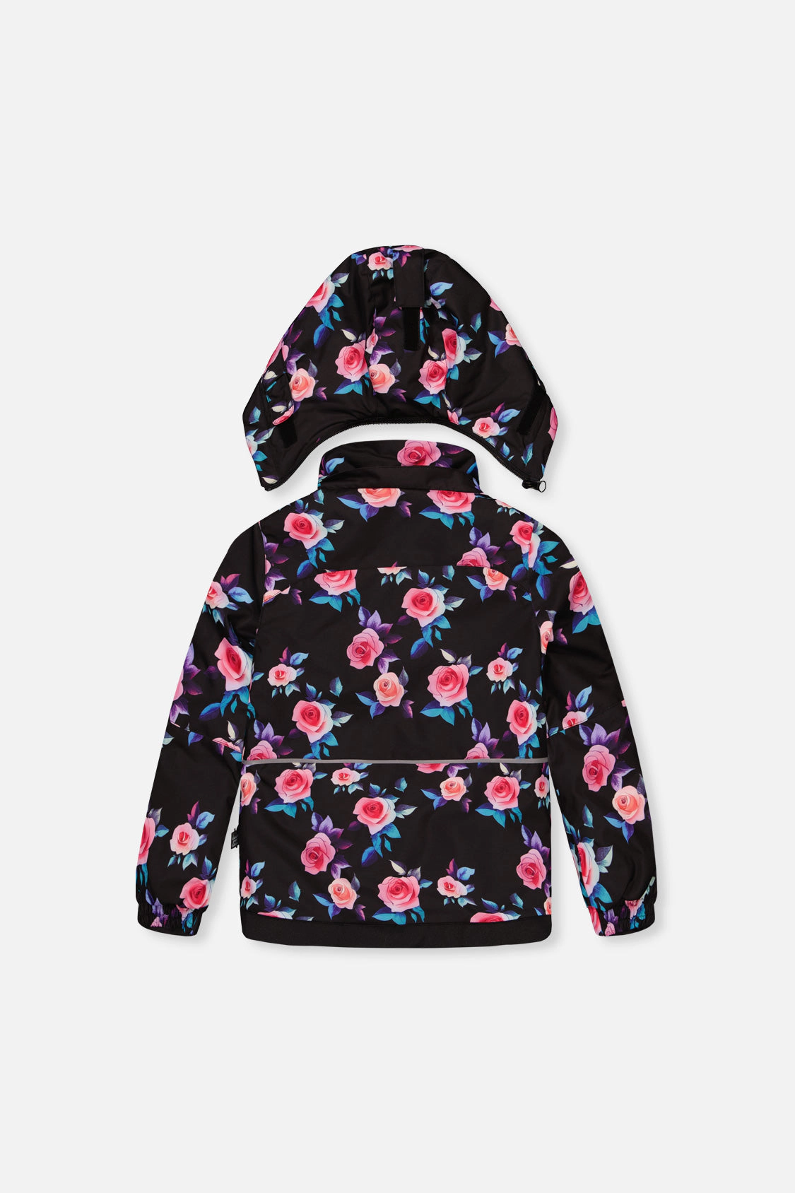 Deux par Girls Rose Print Two Piece Play Snowsuit with Hooded Jacket and Snow Pants