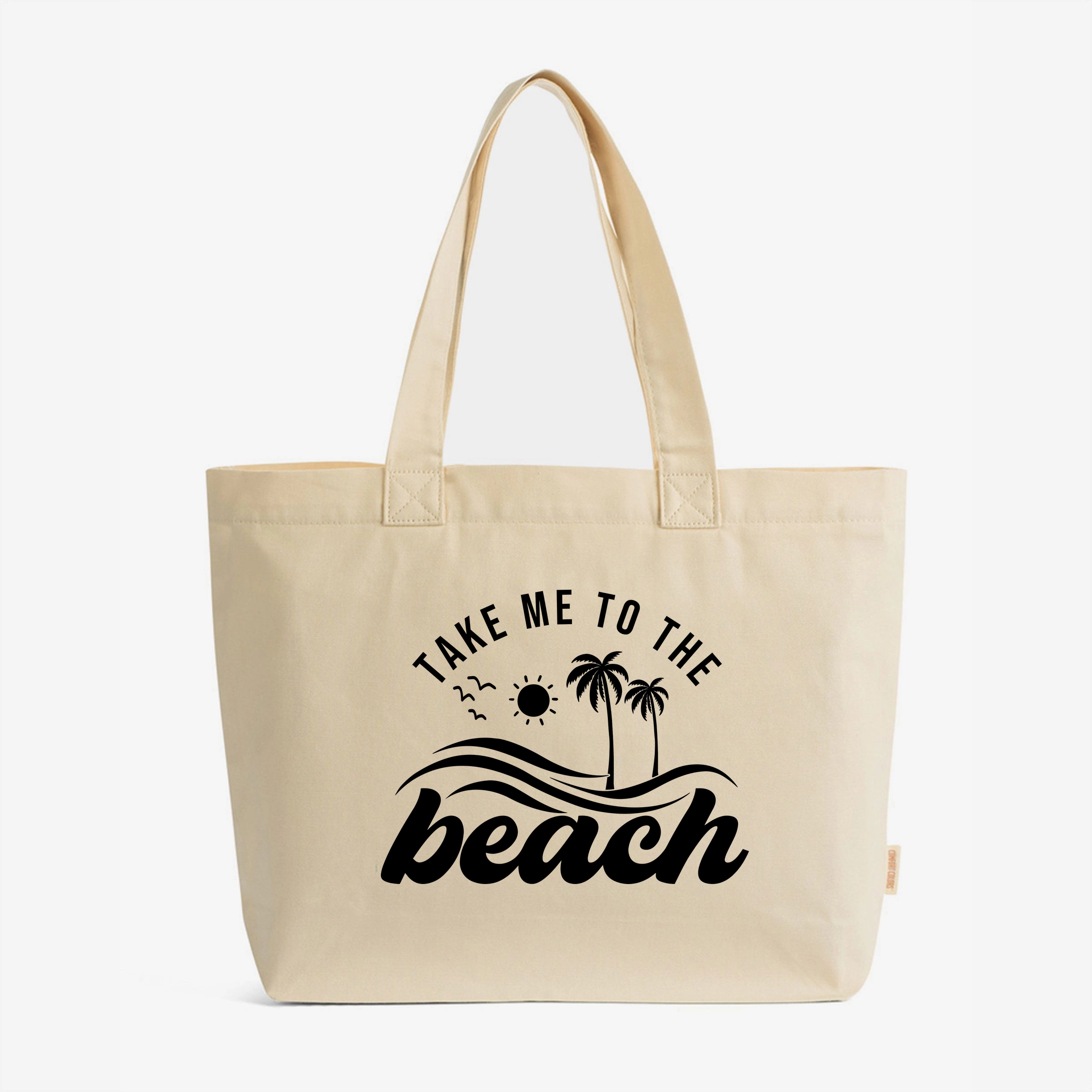 Simply Sage Market - Zippered Canvas Tote Take Me To The Beach Wave