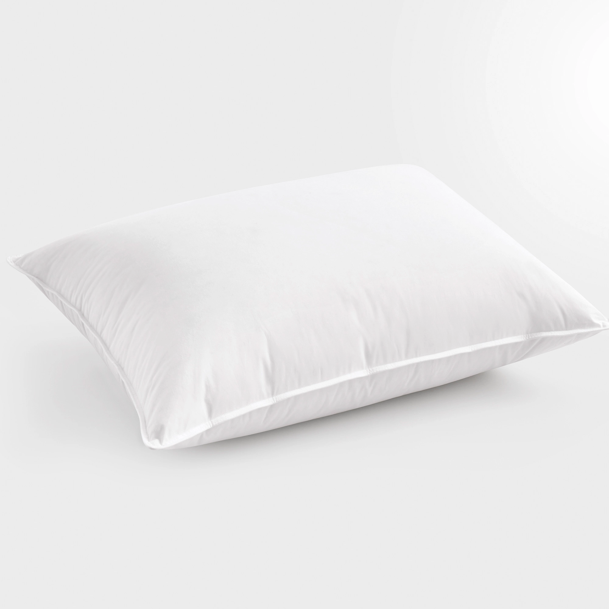 Unikome 75% White Down Bed Pillow Single Pack with Soft Cotton Cover, Made in Germany