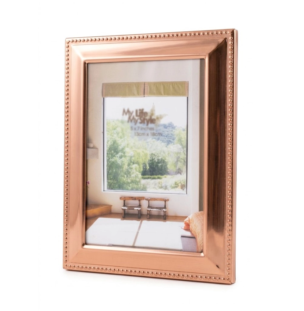 Jiallo Copper Finish Wide Border Photo Frame, 9x7 (for 4x6 photo)