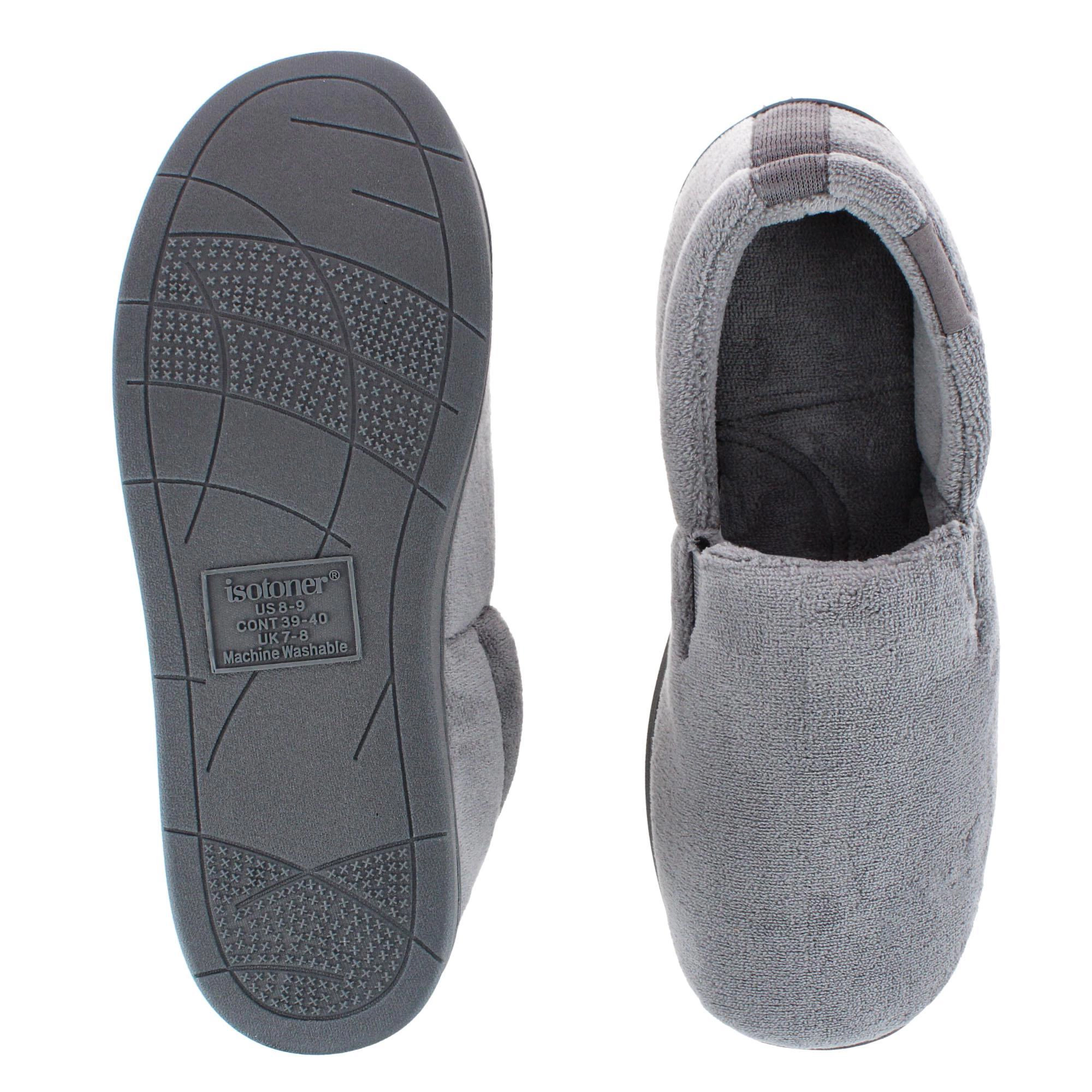 Isotoner Men's Microterry Jake Closed-Back Slippers
