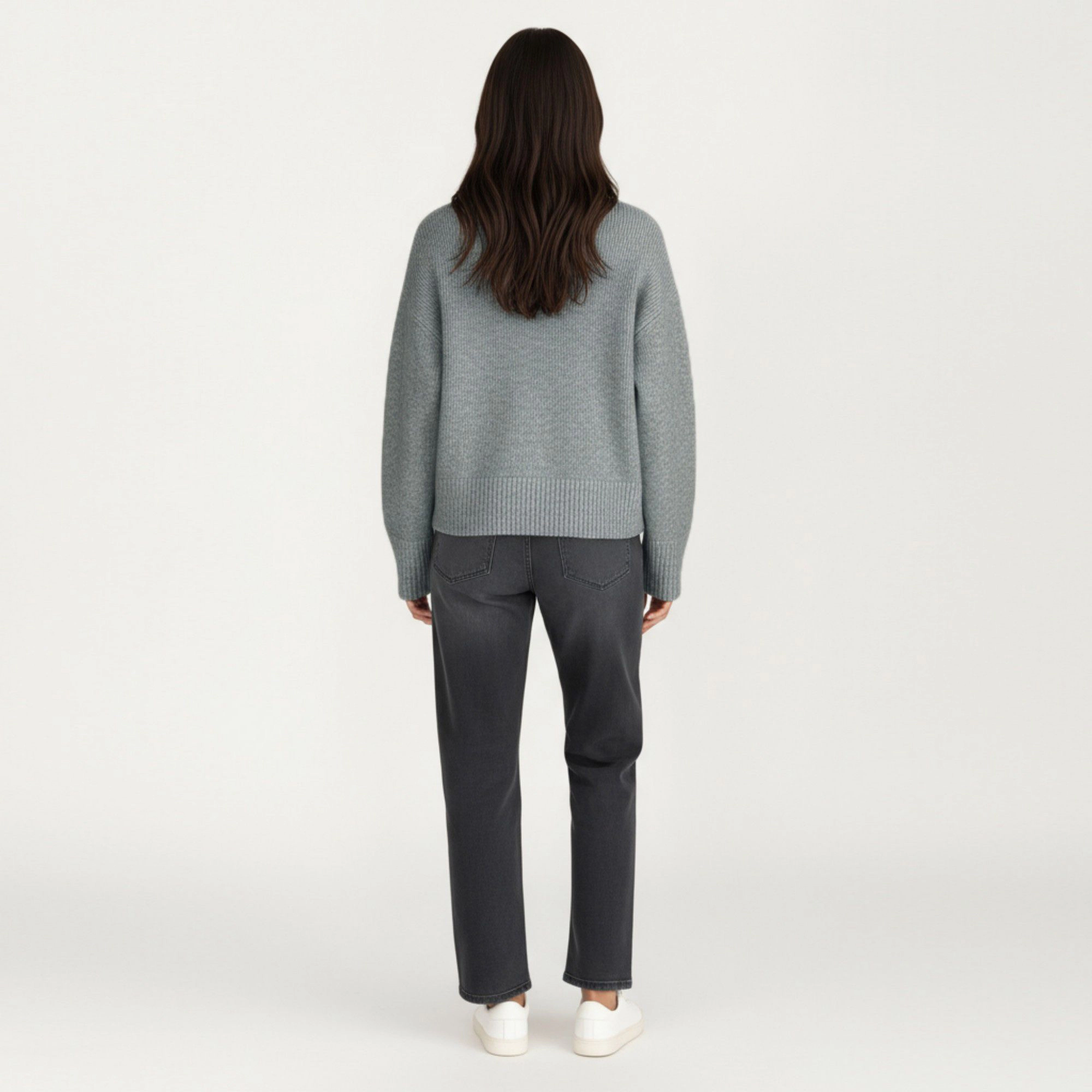 Anna-Kaci Women's Zip Front Rib Knit Pullover Top with Structured Cuffs and Textured Hem for a Clean Modern Finish