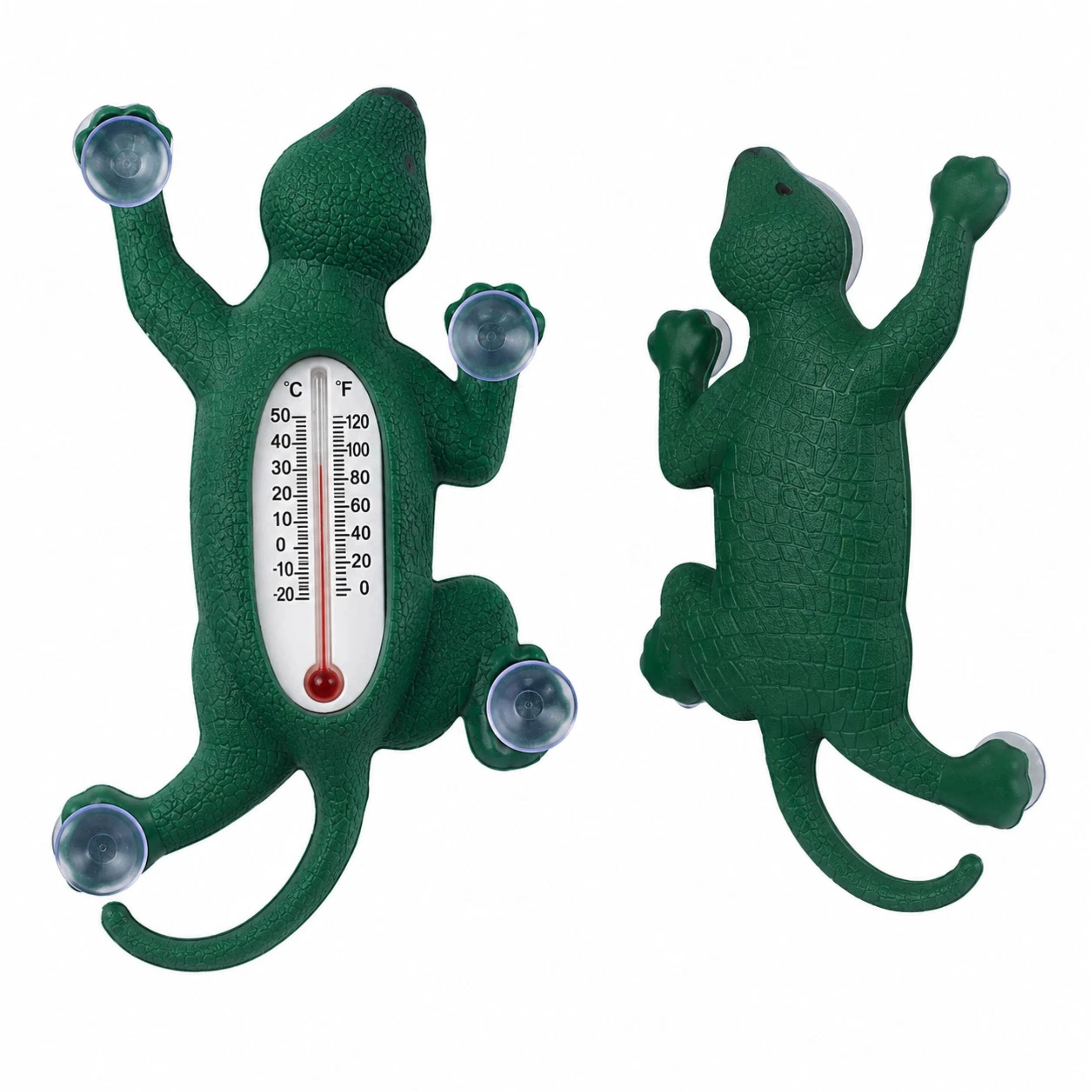 Home Collection Gecko Lizard Outdoor Window Thermometer Peel & Stick Glass Thermometer