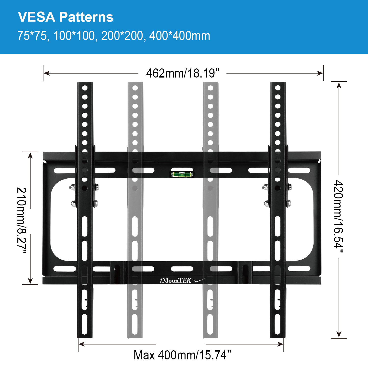 GBruno Tilt Dual Arm 55 Inch TV Wall Mount Bracket