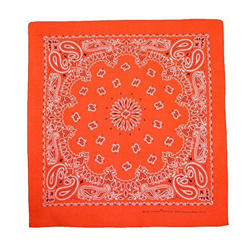 CTM Cotton Neon Paisley Bandanas