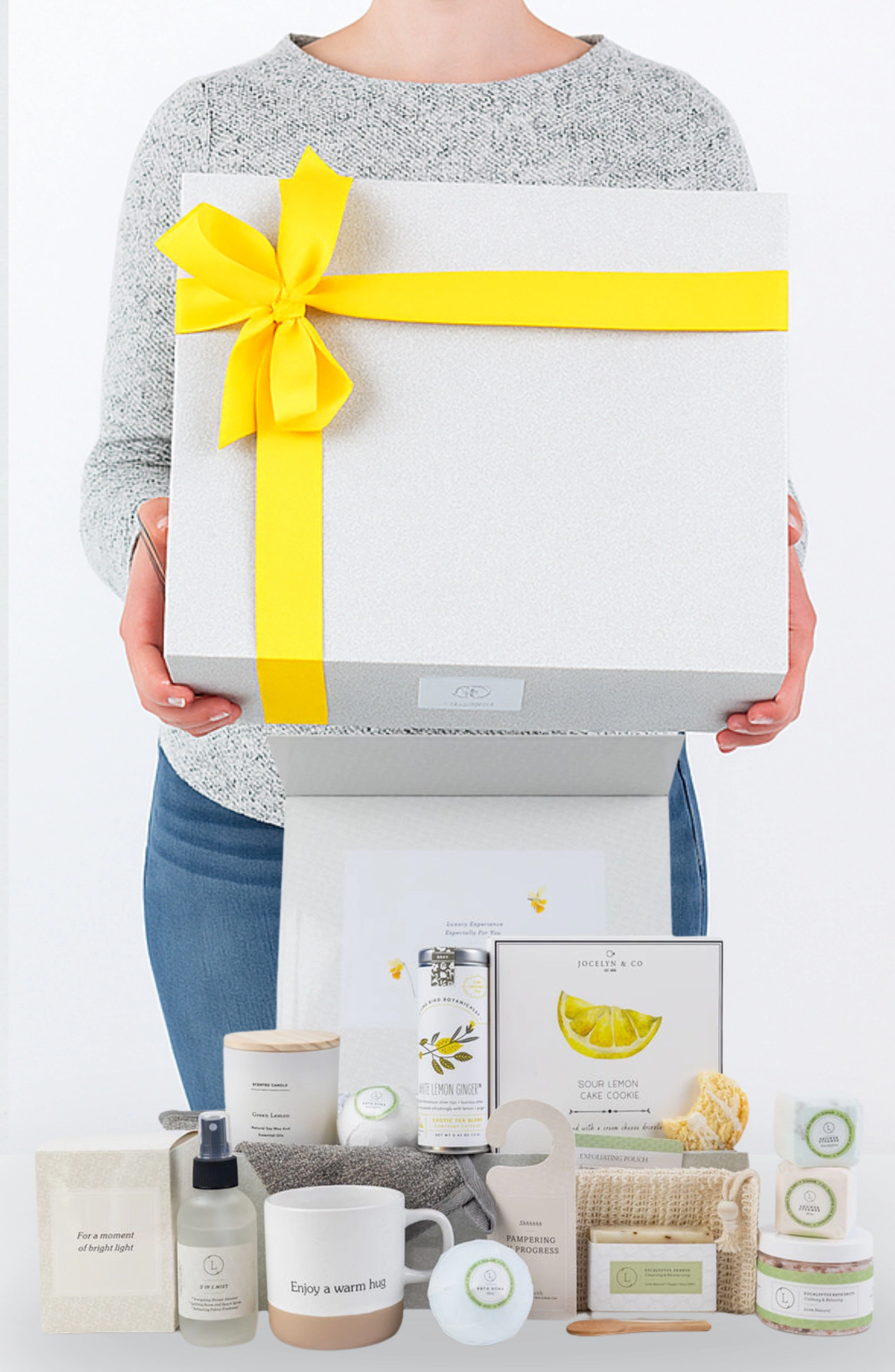 Lizush  Get Well Gift Basket, All-Natural Eucalyptus Care Package