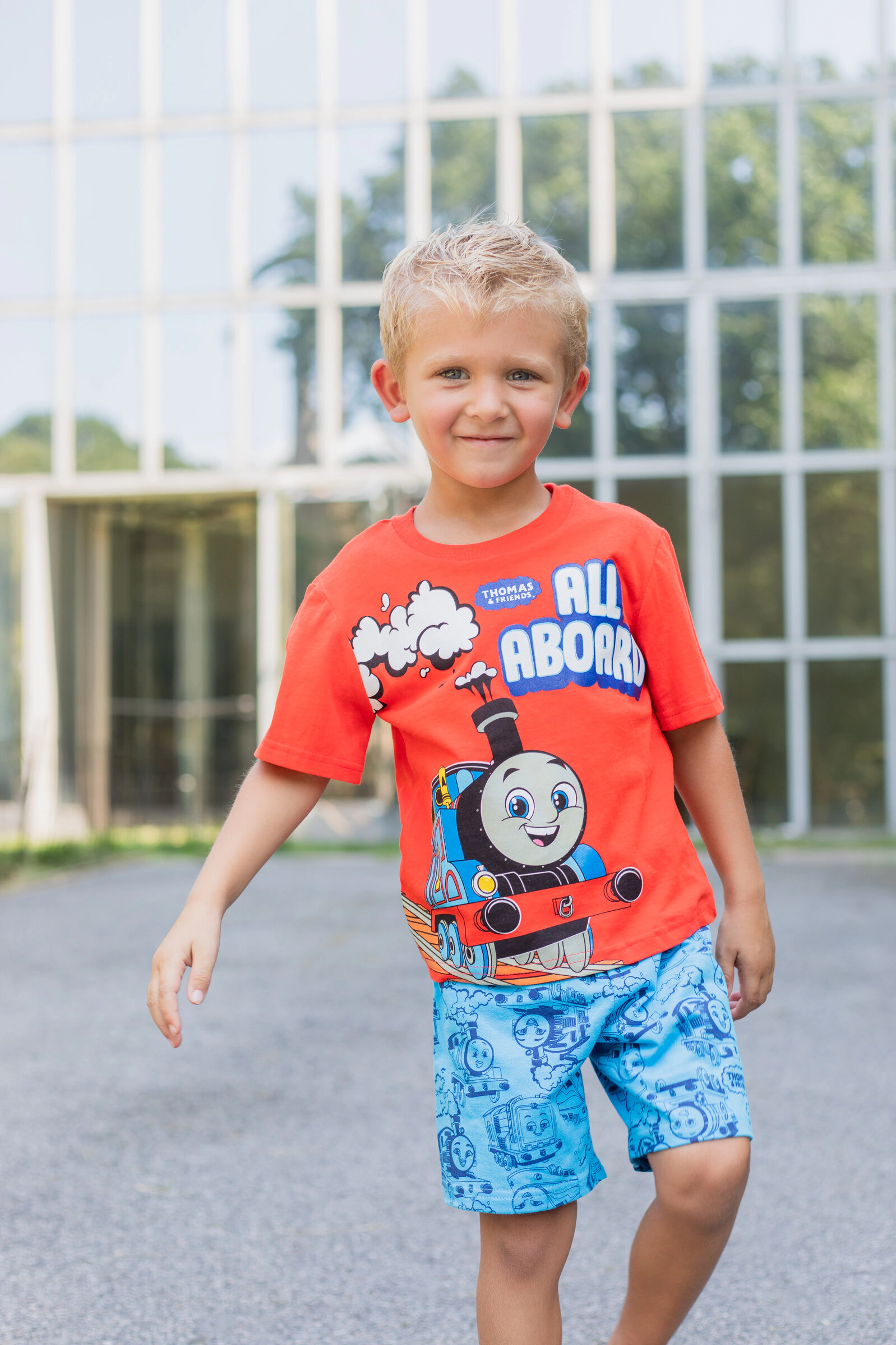 Thomas & Friends Boys' 3-Piece Tee Tank and Shorts Set