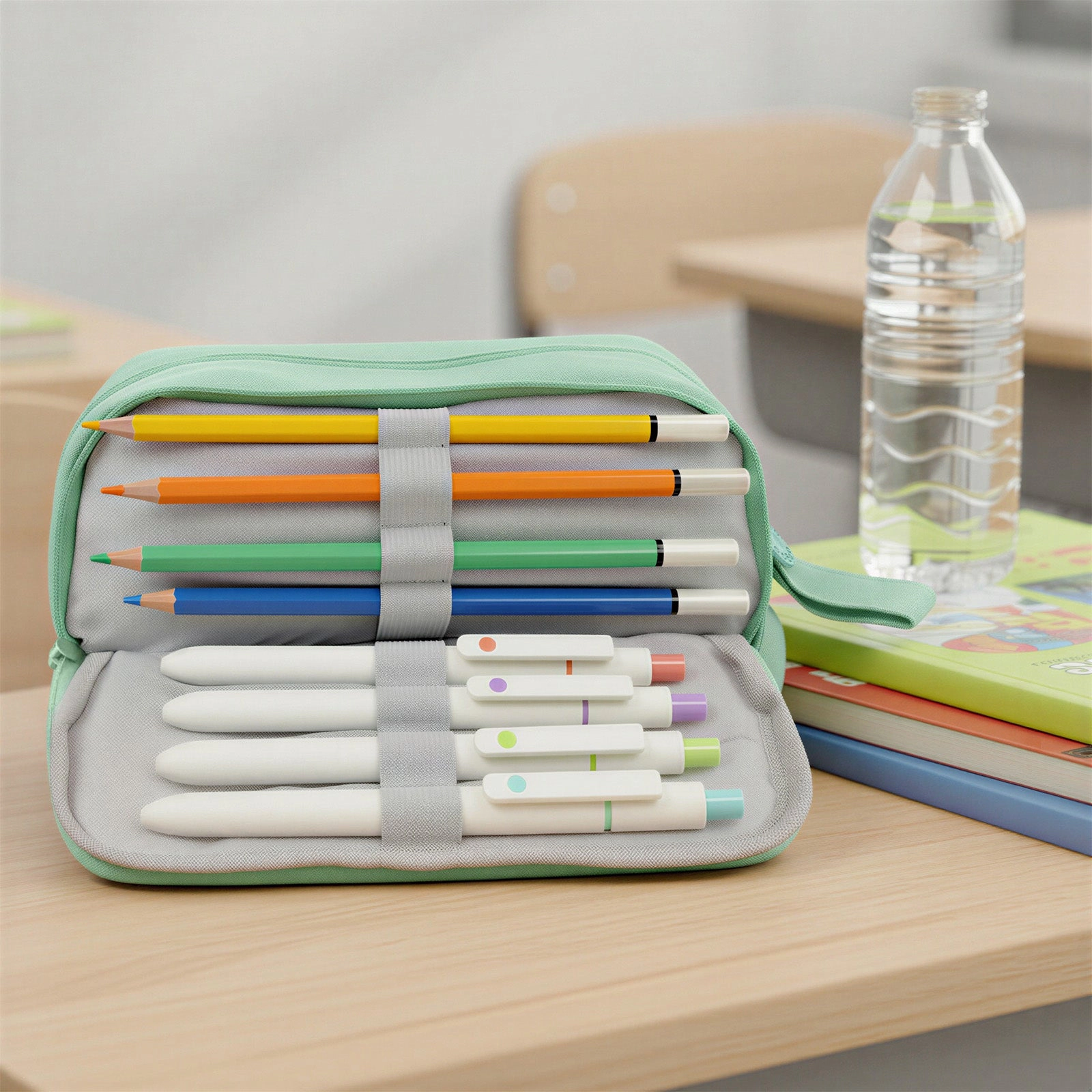 Wrapables 4-Compartment Large Capacity Pencil Case