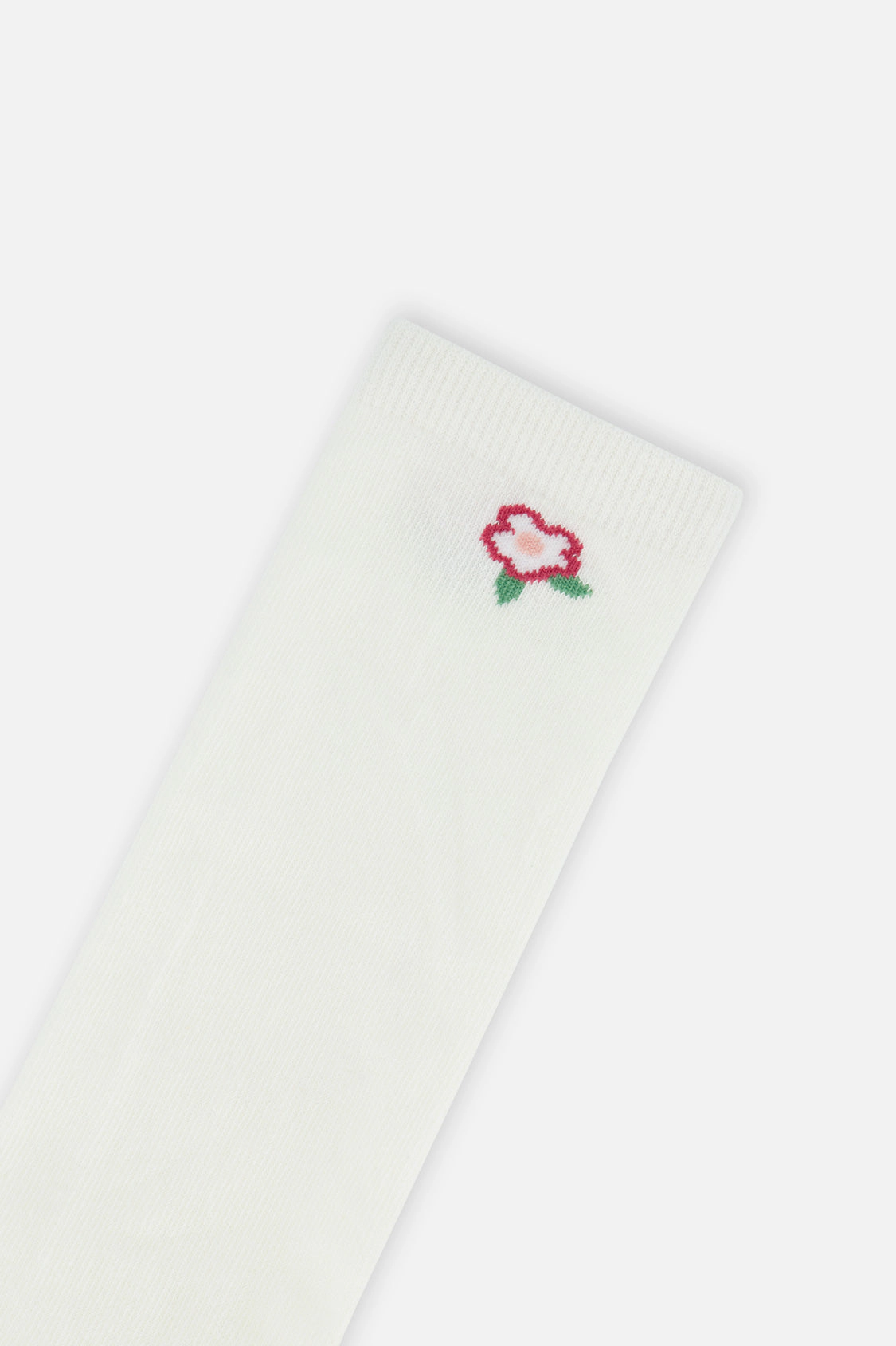 Deux par Girls Floral Detail Ribbed Socks
