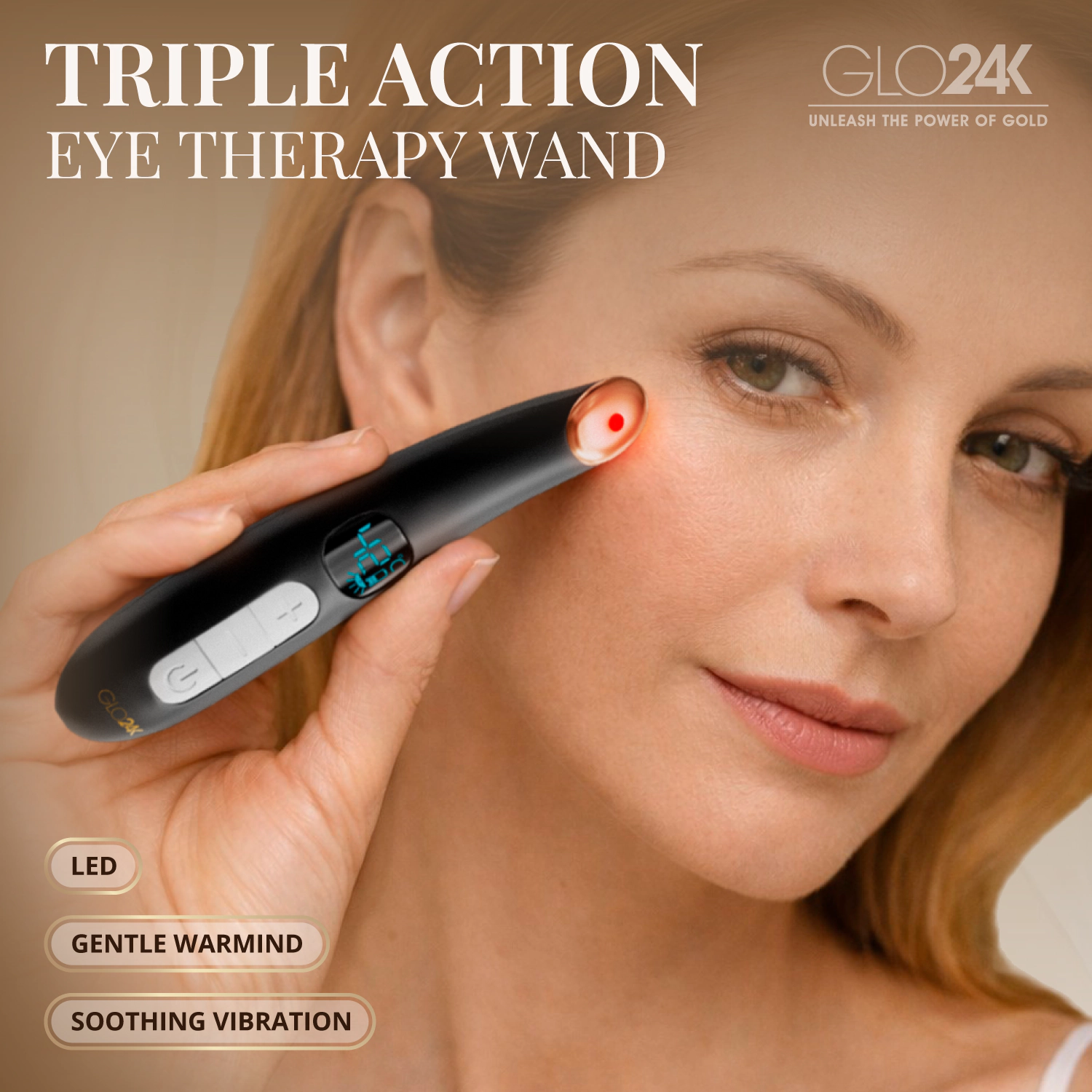 GLO24K Triple Action Eye Care Therapy Wand
