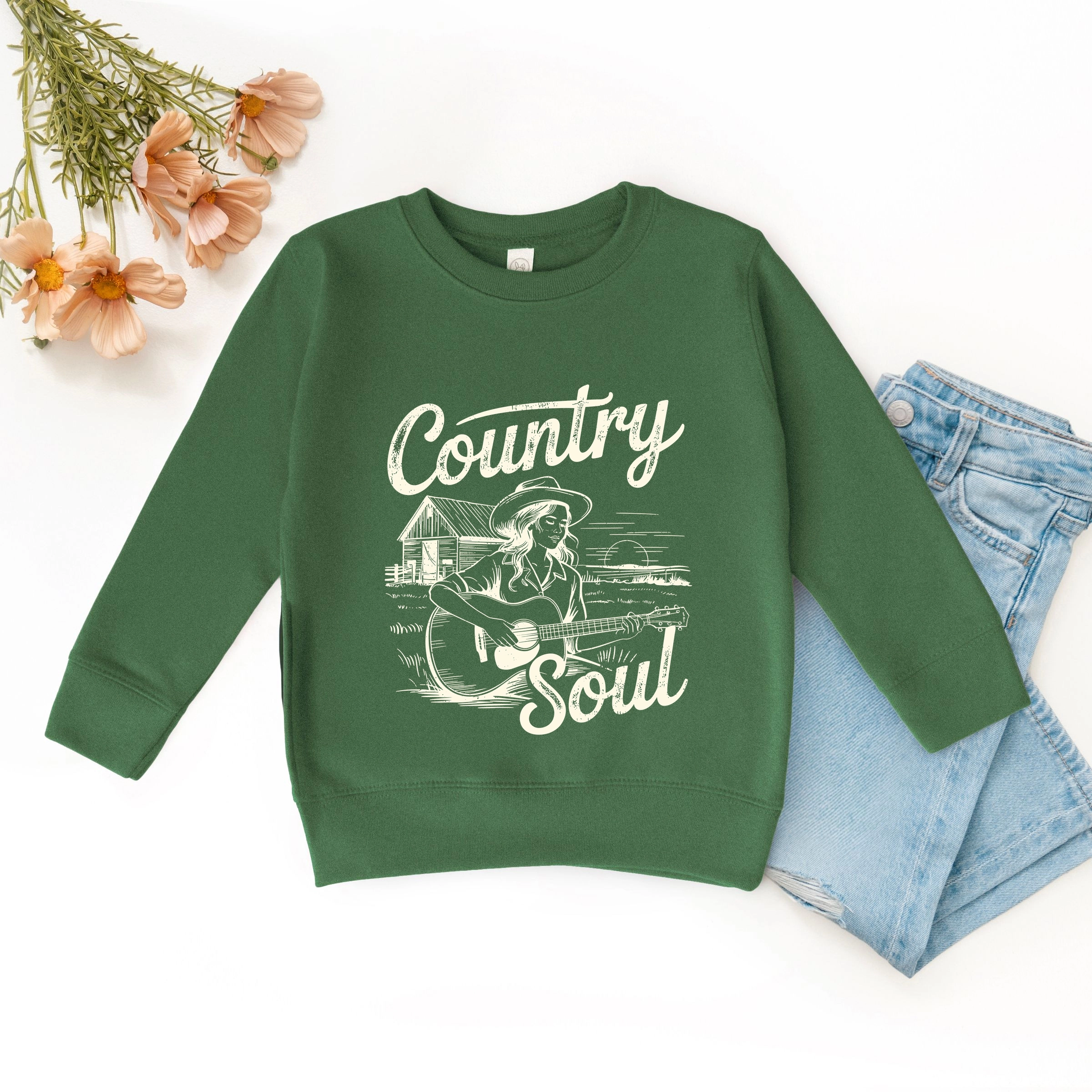 The Juniper Shop - Country Soul Guitar Toddler Graphic Sweatshirt