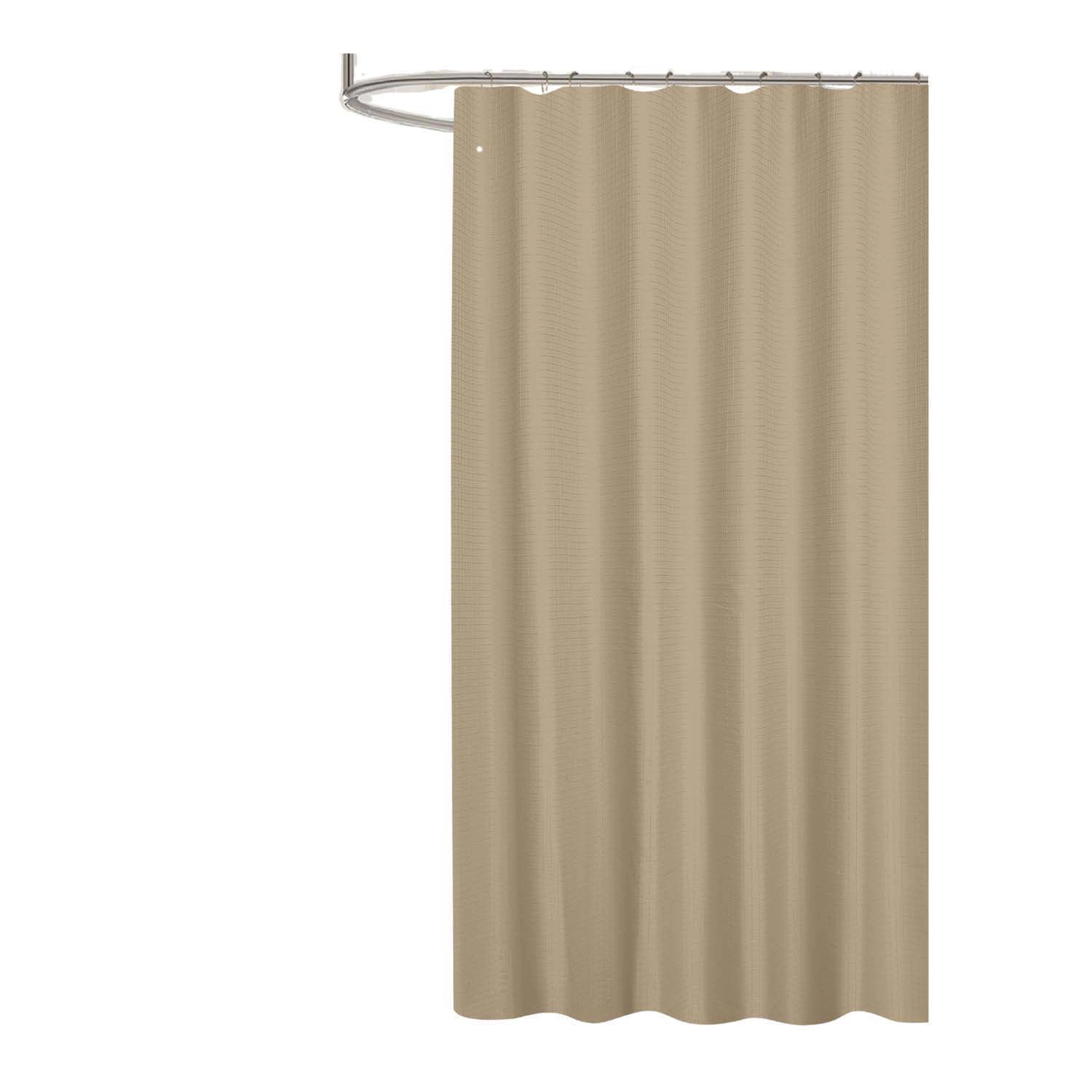 RT Designer Collection Bliss Waffle Shower Curtain 70" x 72" Taupe