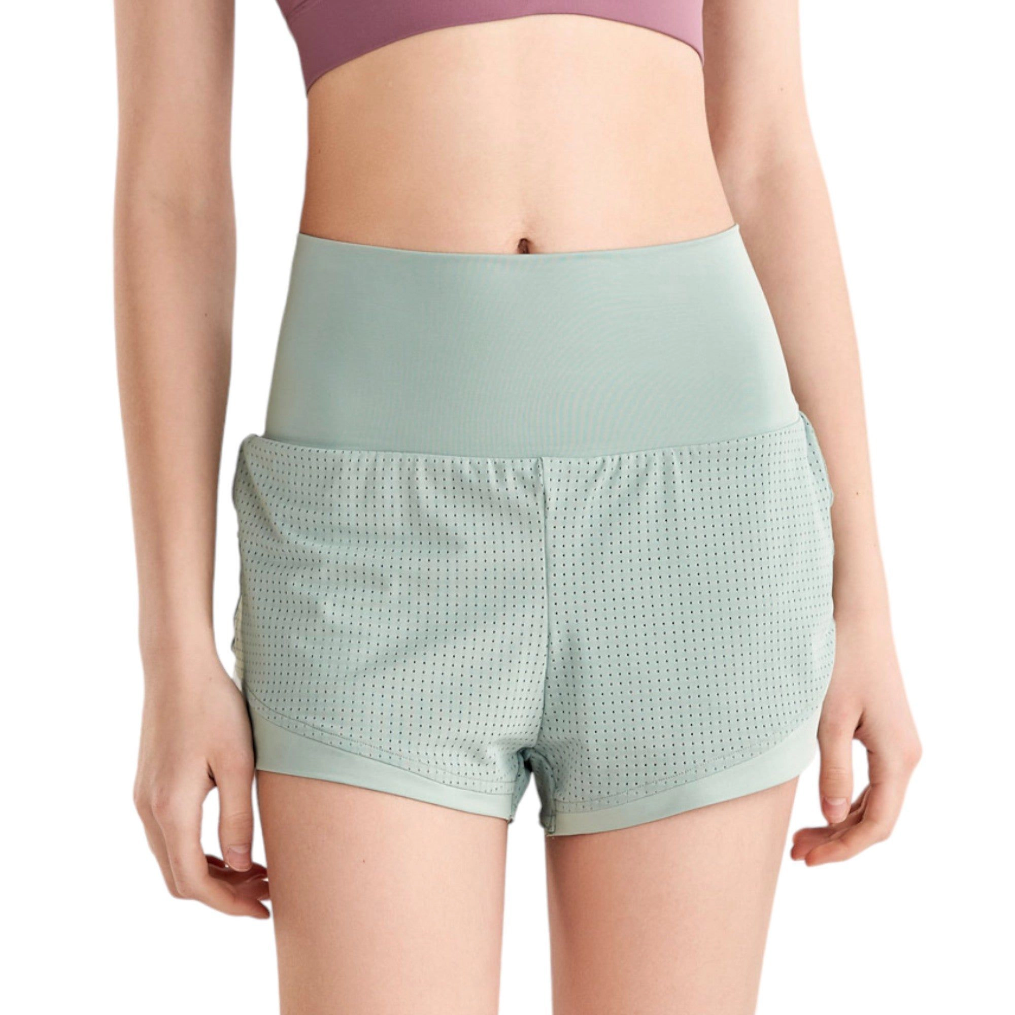 Anna-Kaci Women's Quick Dry Loose Running Shorts 2-in-1 Gym