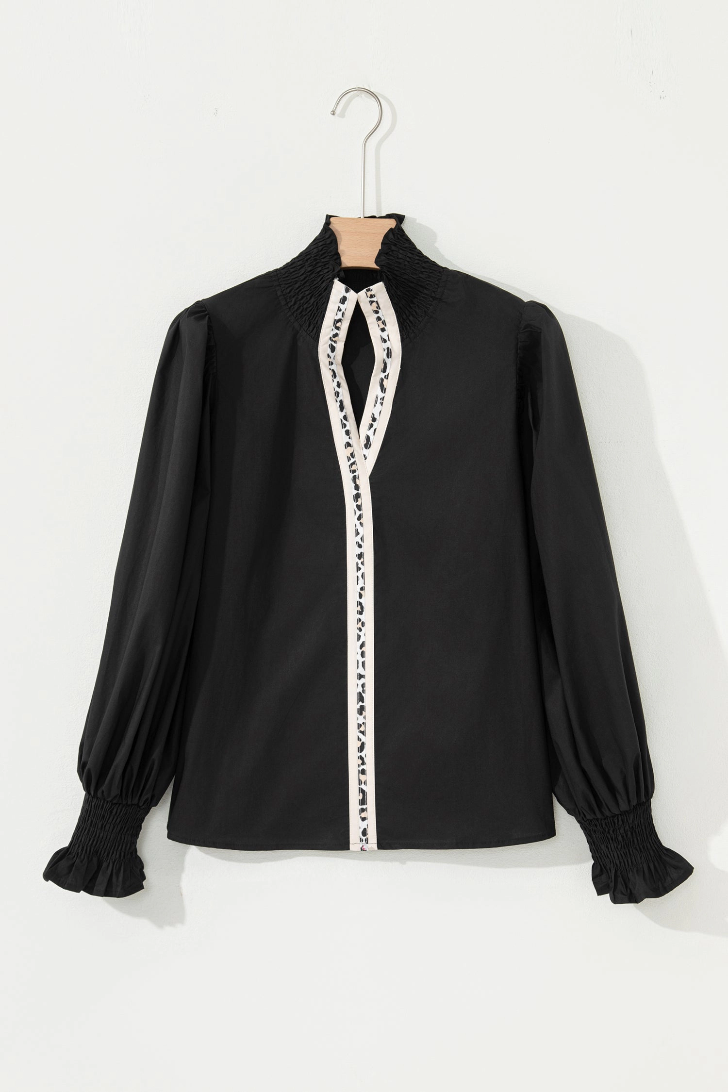 Threaded Pear Women's Estrella Flounce Sleeve Trim Blouse