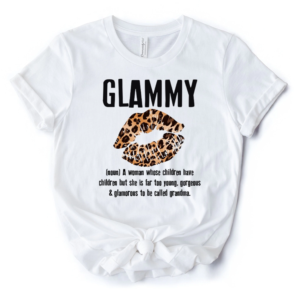OrnamentallyYou Womens Glammy Leopard Lips T-Shirt