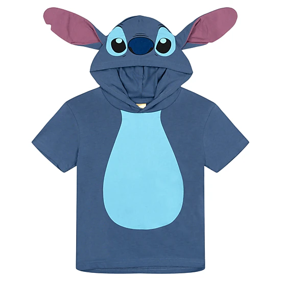 Disney Lilo & Stitch Matching Family Cosplay Hooded T-Shirt