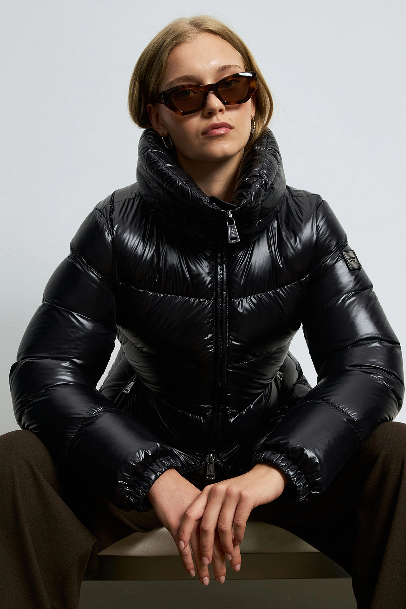 Lufian Women's Shiny Goose Down Puffer Jacket