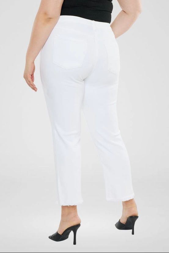 Kancan Women's Plus High Rise Slim Straight Jeans Rita