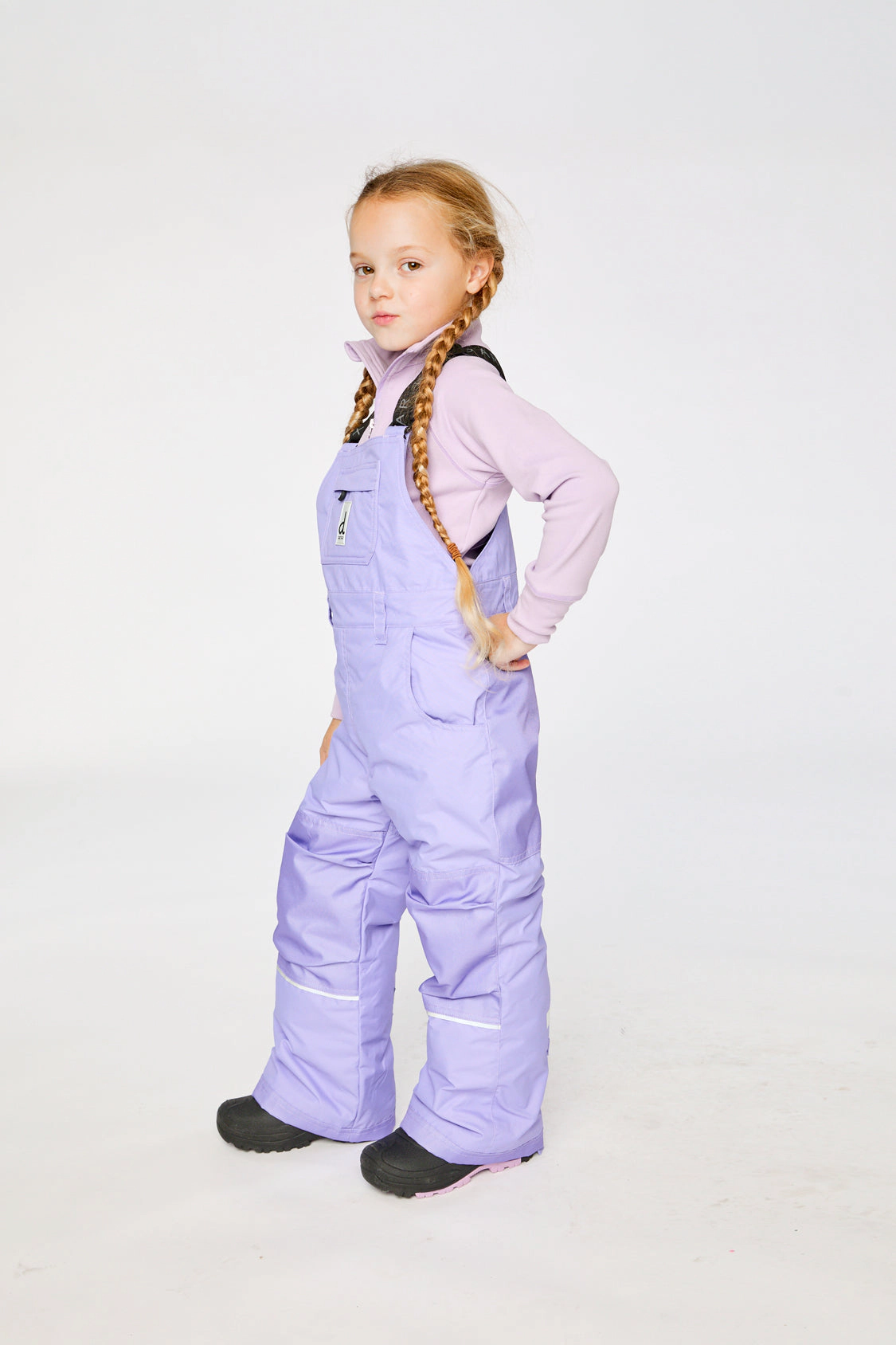 Deux par Girls Play Cordura-Reinforced Overall Snow Bib with Adjustable Suspenders
