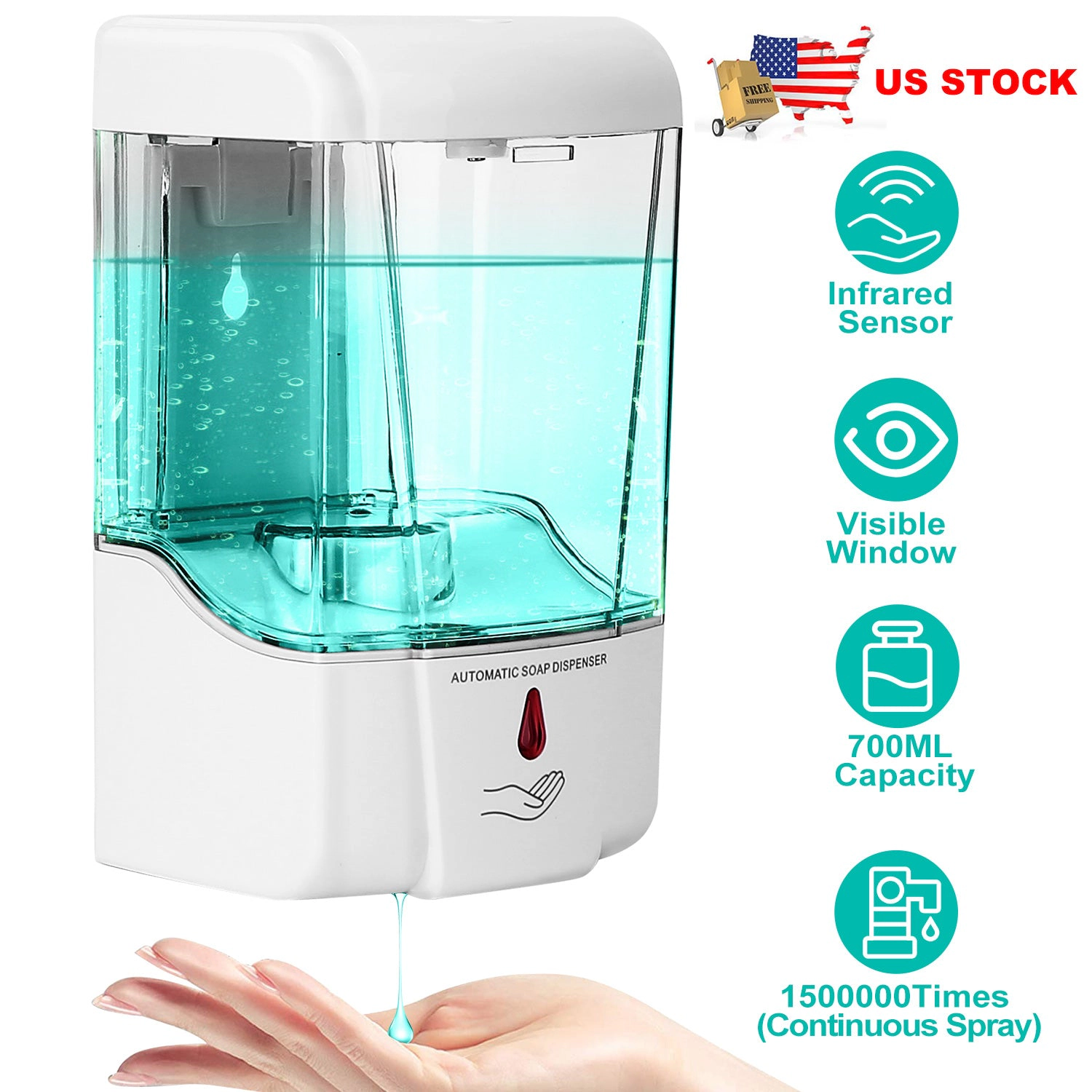IMounTEK Unisex Touchless Wall-Mounted Soap Dispenser