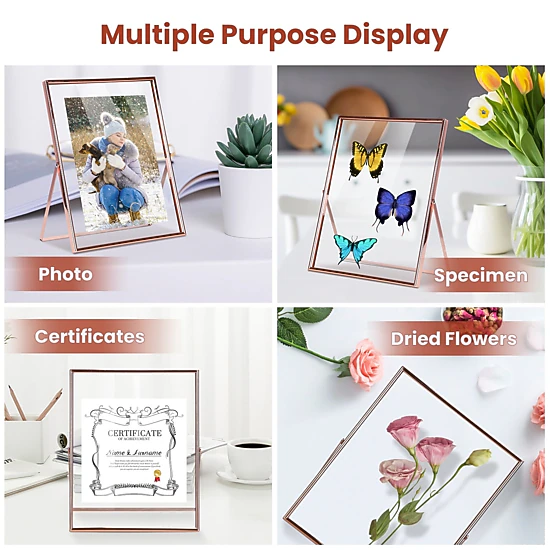 GBruno Rose Gold Metal Picture Frame Set