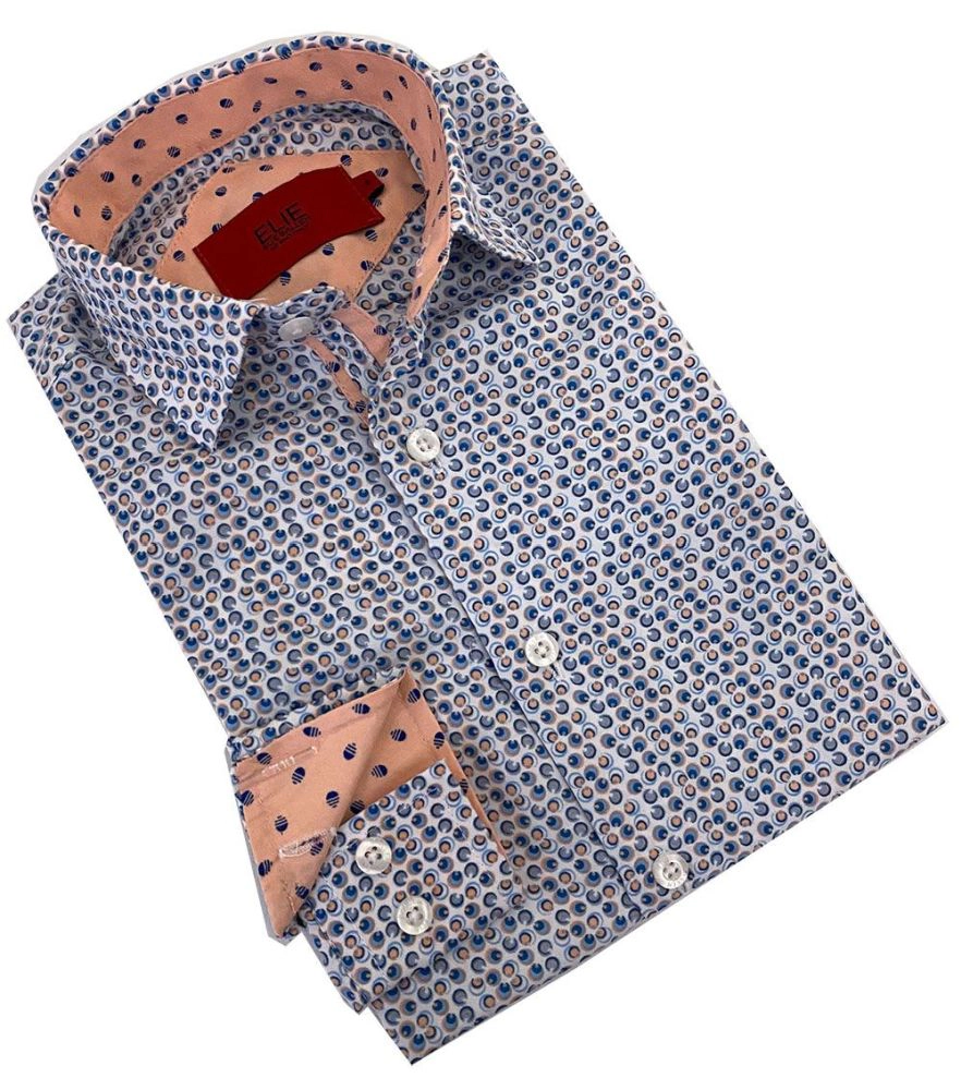 Elie Balleh Boys Slim Fit Printed Button-Down Shirt