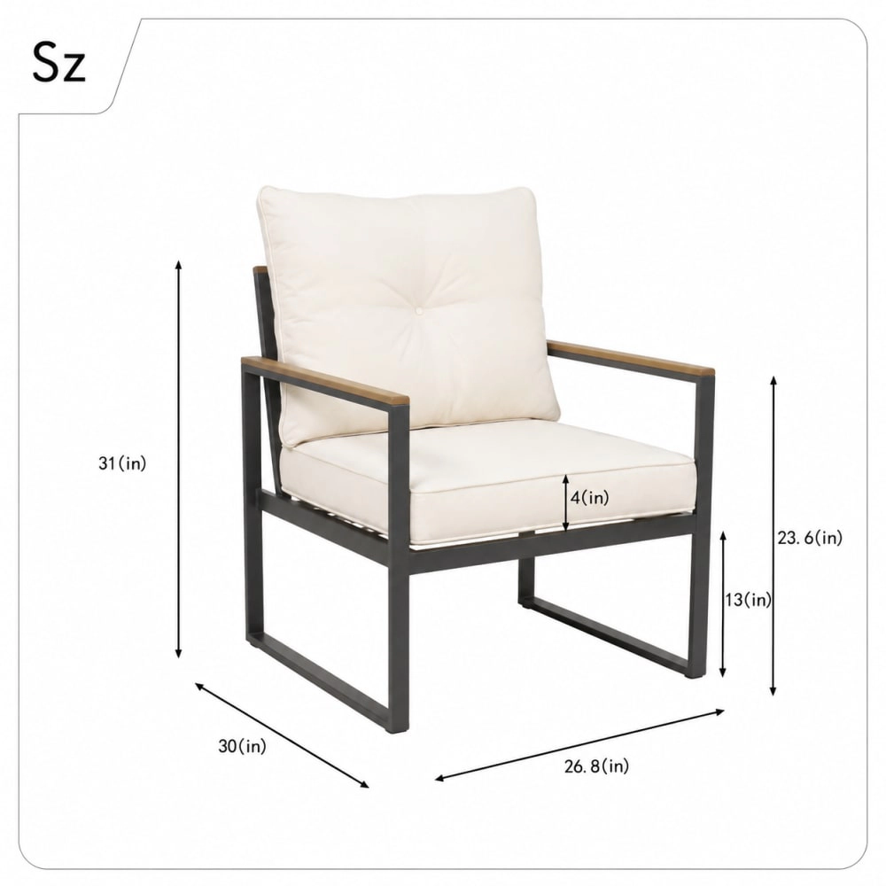 WOW PIONEER Durable Outdoor Patio Chair