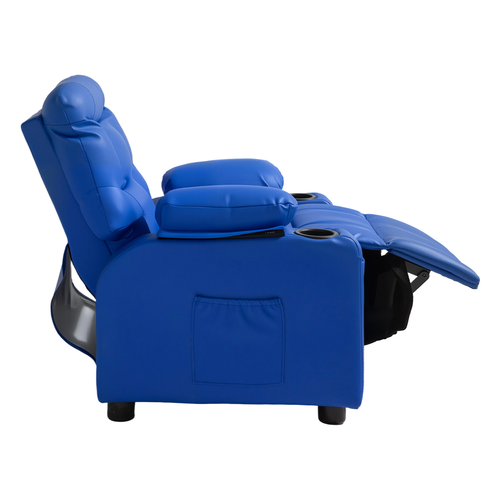 HONGGE Kids Recliner Chair Toddler with Holders & Pockets 107° to 126° Adjustable Back Reclining for Boys and