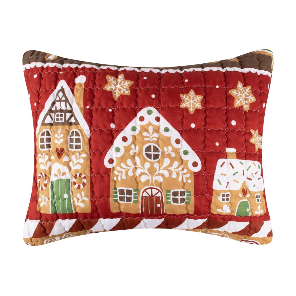 Greenland Home Fashions Gingerbread Lane Luxurious Super Soft Pillow Sham