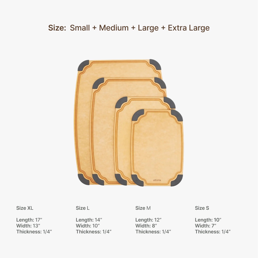 Elihome Essential Series Reversible Cutting Board Set S/M