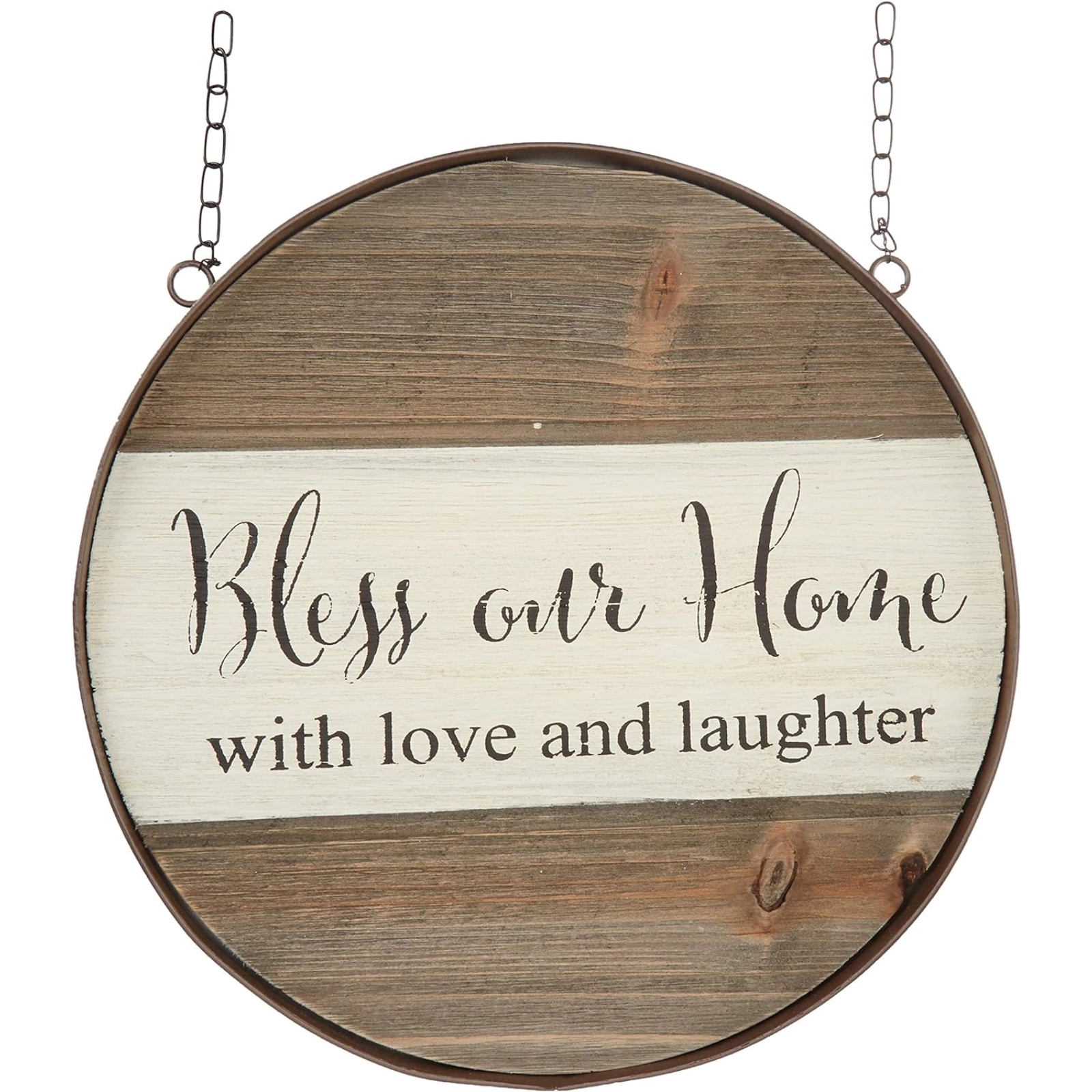K&K Interiors Bless Our Home Circle Arrow Replacement Sign 13 x 13 inch - Arrow Sold Separately