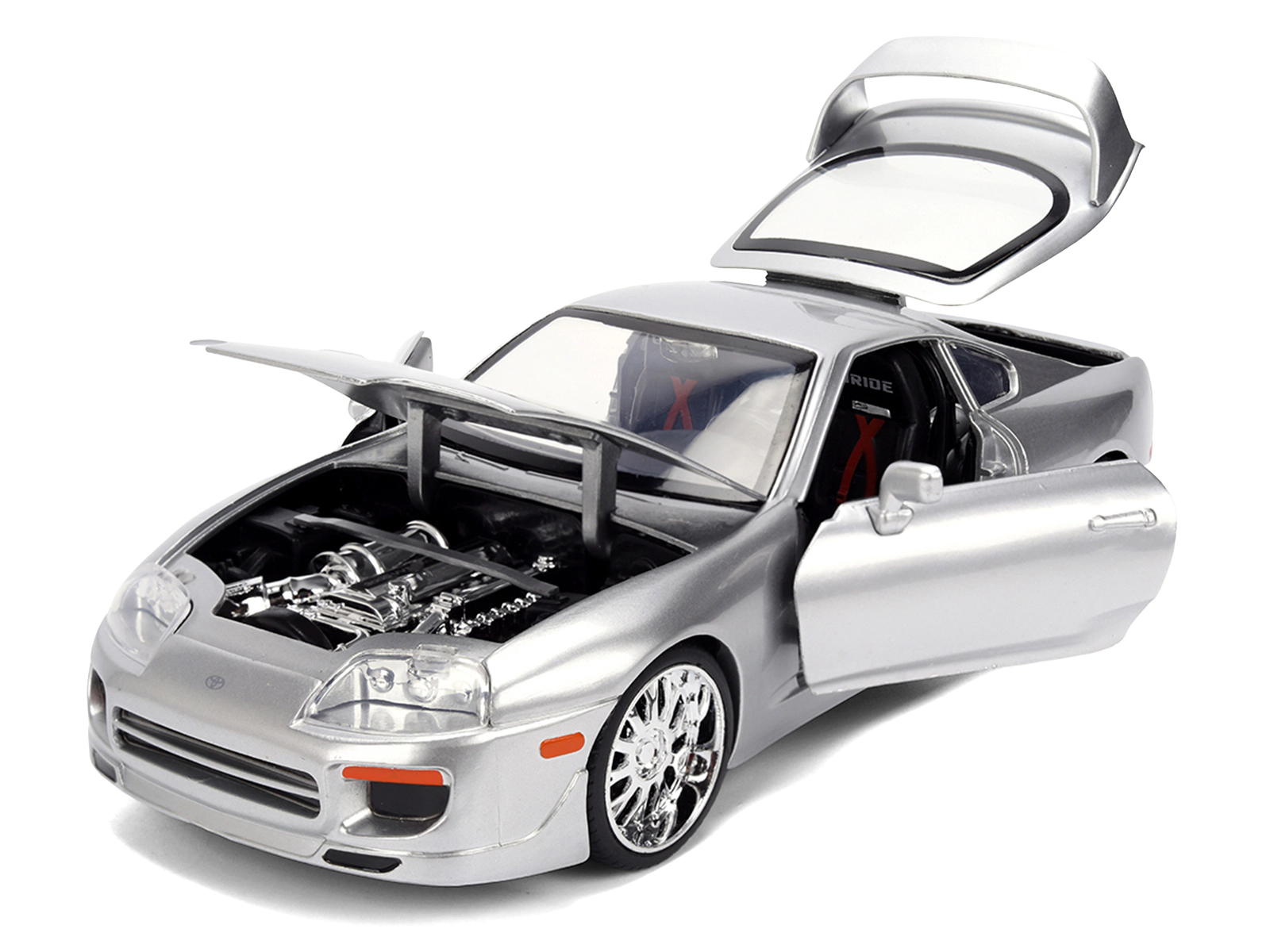 Jada 1995 Toyota Supra Silver Metallic "JDM Tuners" Series 1/24 Diecast Model Car by Jada