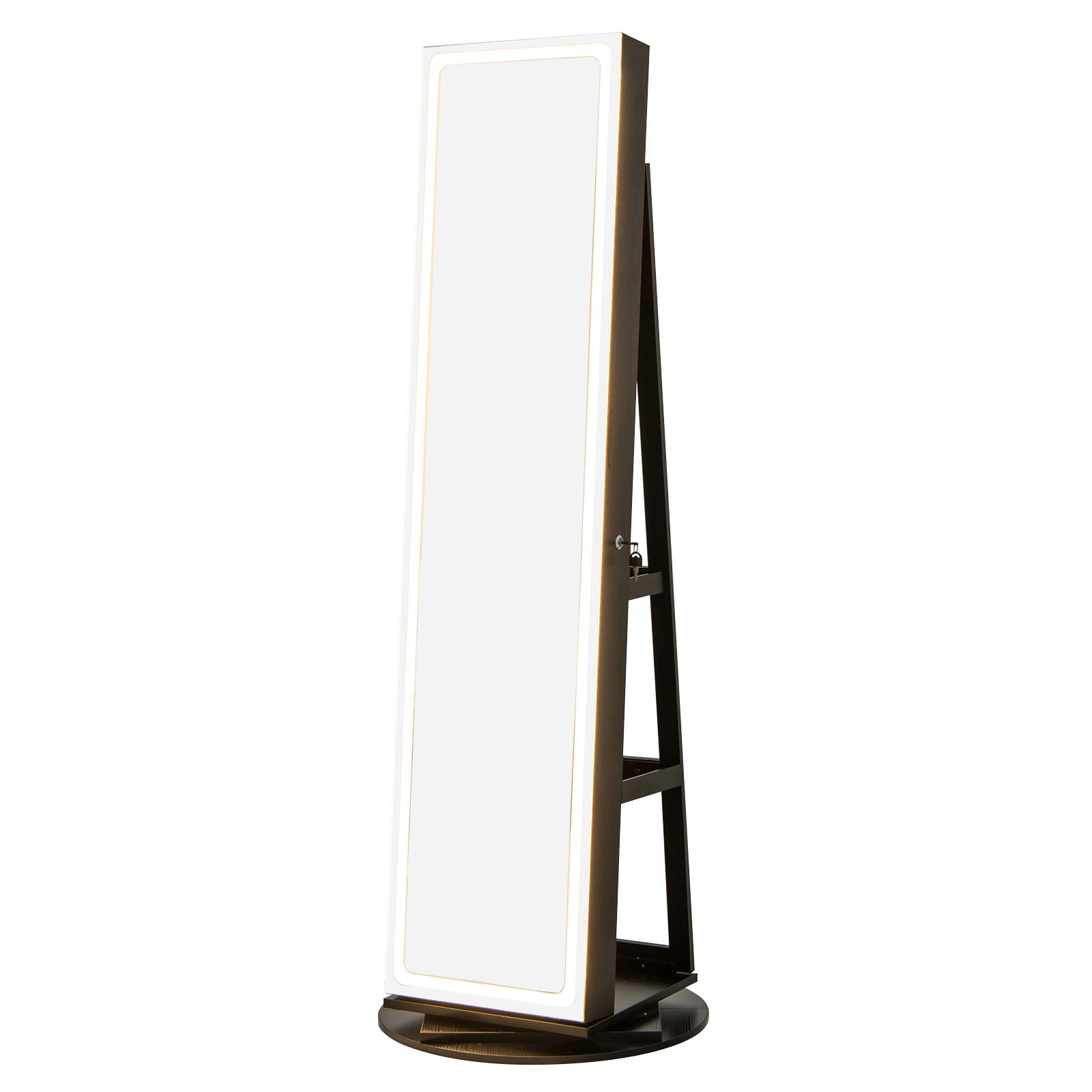 SlickBlue Women Standing Jewelry Armoire with Adjustable LED Mirror