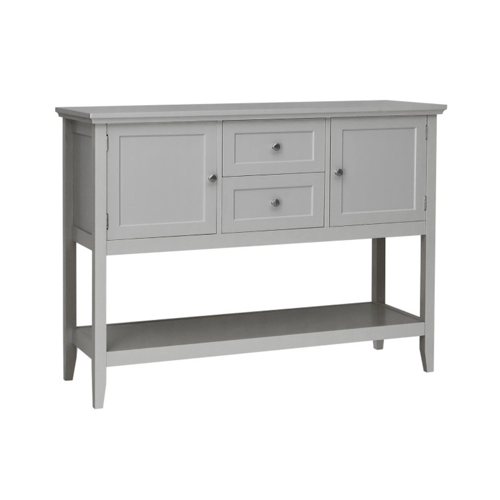 SUGIFT 46-in 220-lb Capacity Gray Wooden Sideboard Buffet Console Table with 2 Cabinets and 2 Drawers