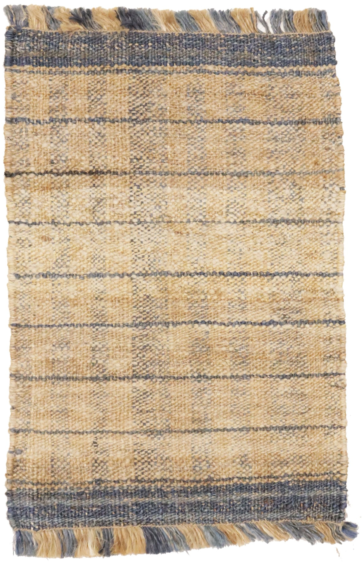 Magic Rugs 2'0 x 3'0 Beige & Gray Flat-Weave Sumak Modern Jute Rug