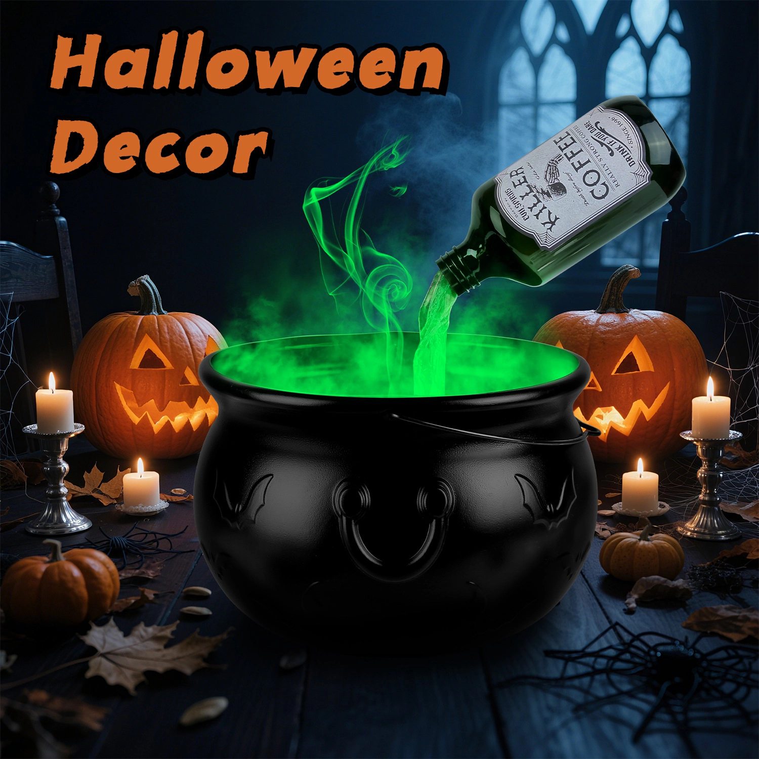 IMounTEK Unisex 2-in-1 Halloween Witch Cauldron Set