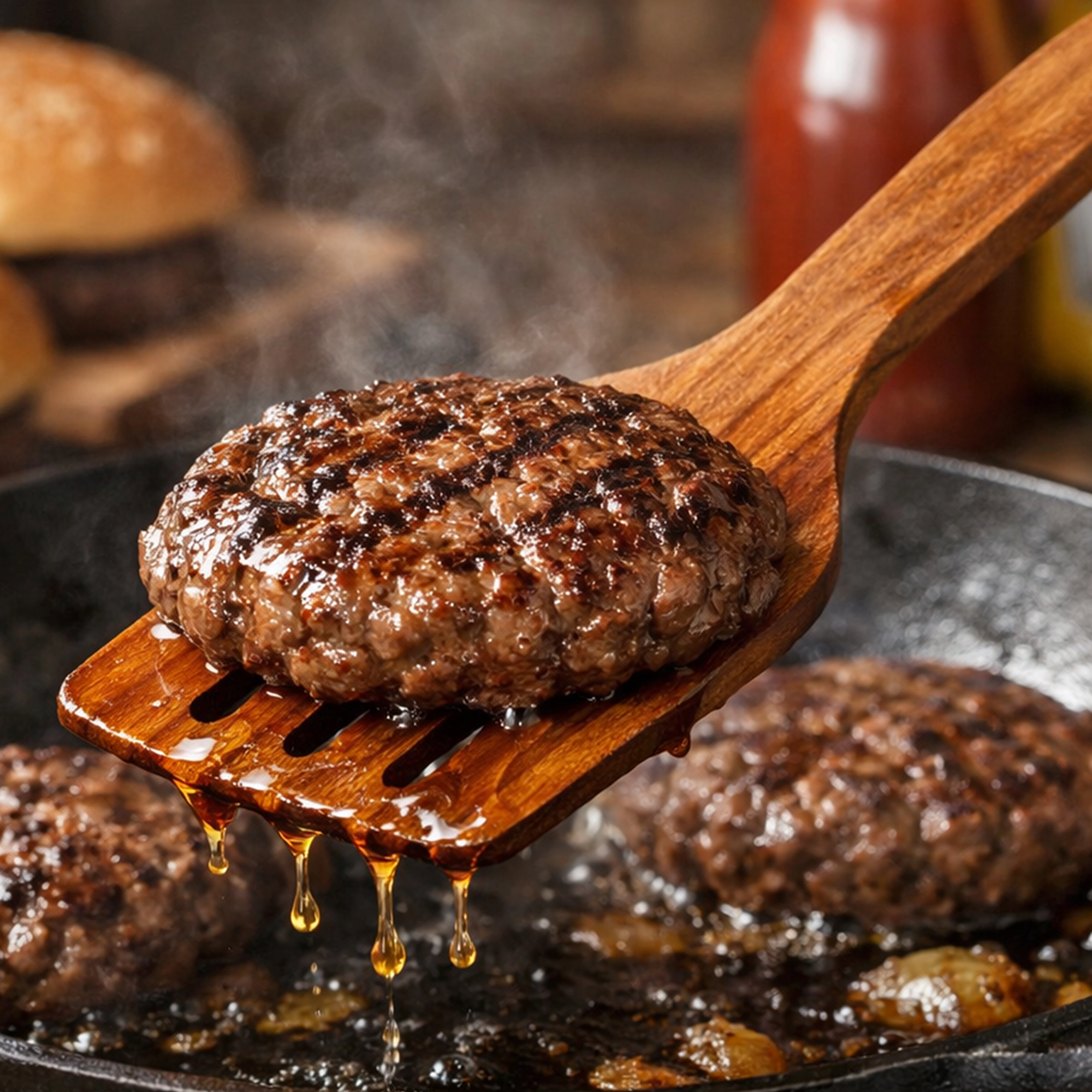 Cheer Collection Teak Wood Slotted Turner Spatula for Nonstick Pans