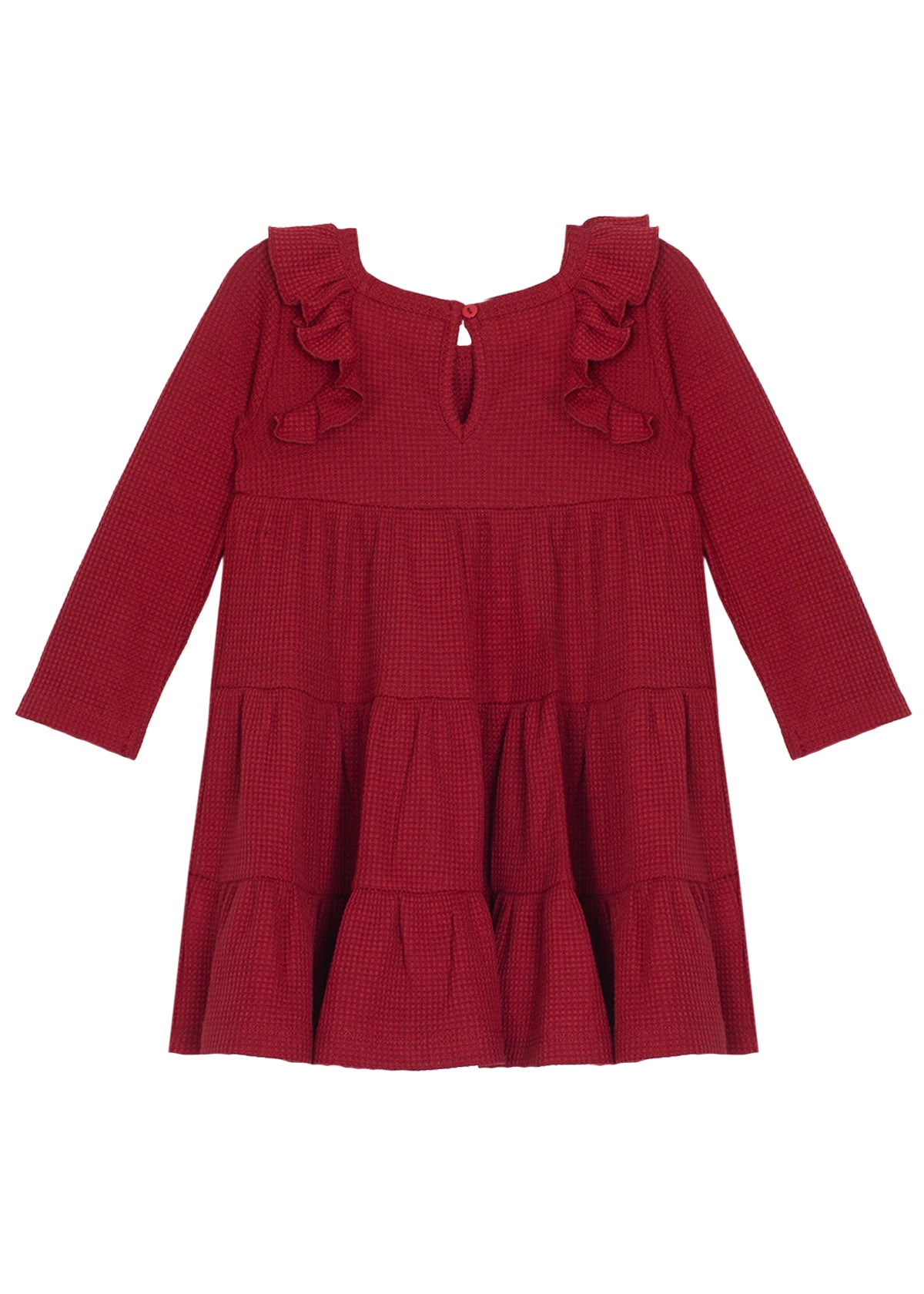 Mabel and Honey Berry & Olive Waffled Knit Dress