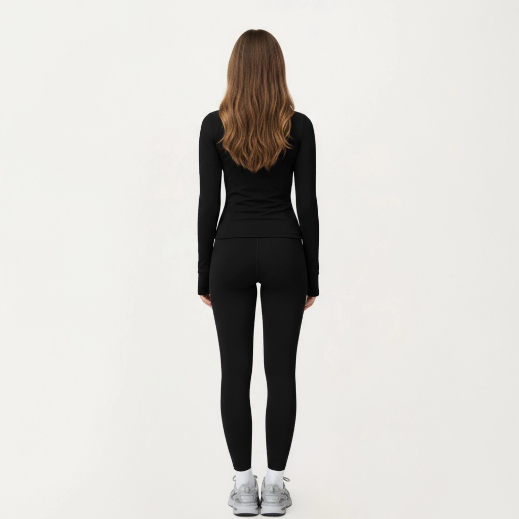 Anna-Kaci Women's Long Sleeve Active Jacket with Front Zip Closure Smooth Stretch Fabric and Contoured Seam Detailing