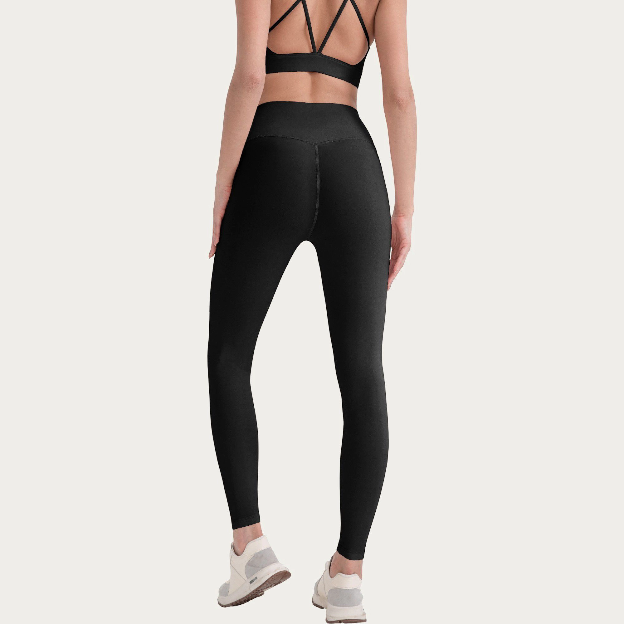 Anna-Kaci Active Women's High Waist Stretch Knit Leggings with Wide Waistband and Smooth Sculpting Fit