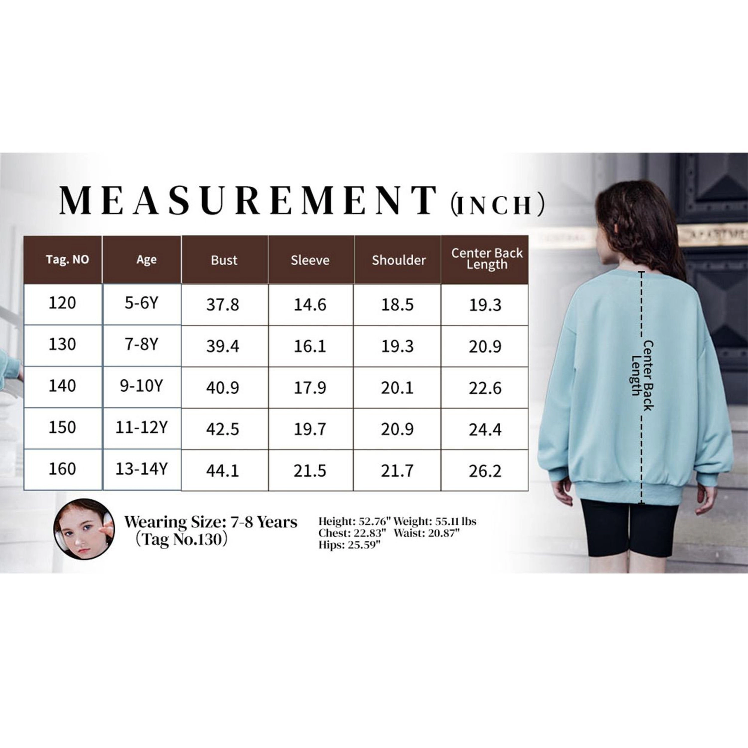 Arshiner Girls Oversized Crewneck Sweatshirt Kids Long Sleeve Pullover Tops Fall Casual Clothes