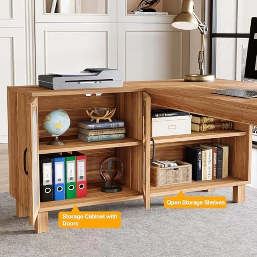 Tribesigns Farmhouse L-Shaped Executive Desk