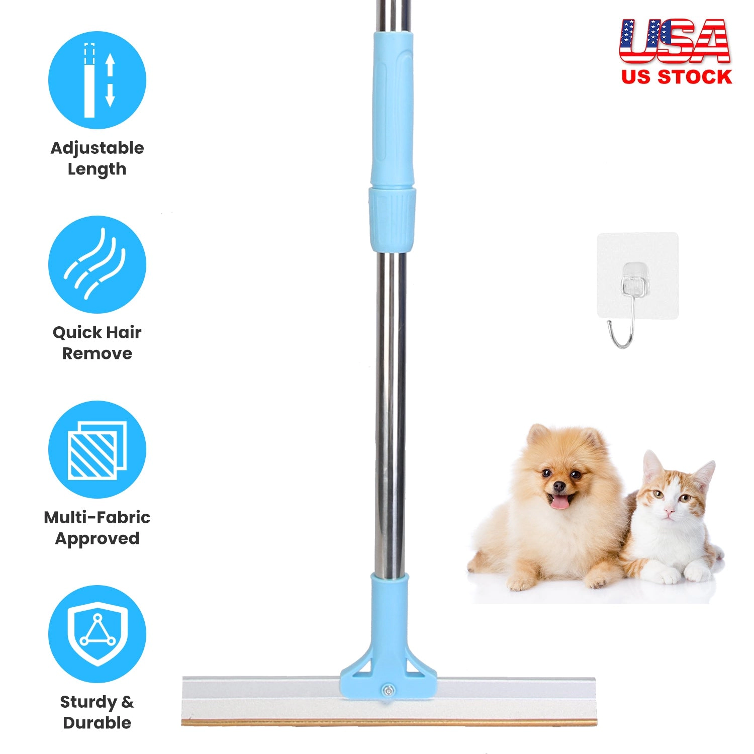 GBruno Adjustable Pet Hair Removal Rake