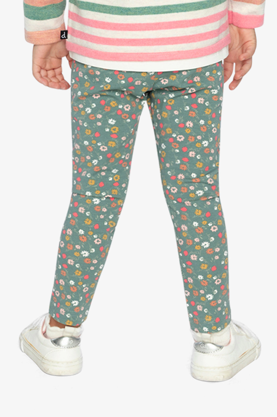 Deux par Girls Floral Print Organic Cotton Leggings