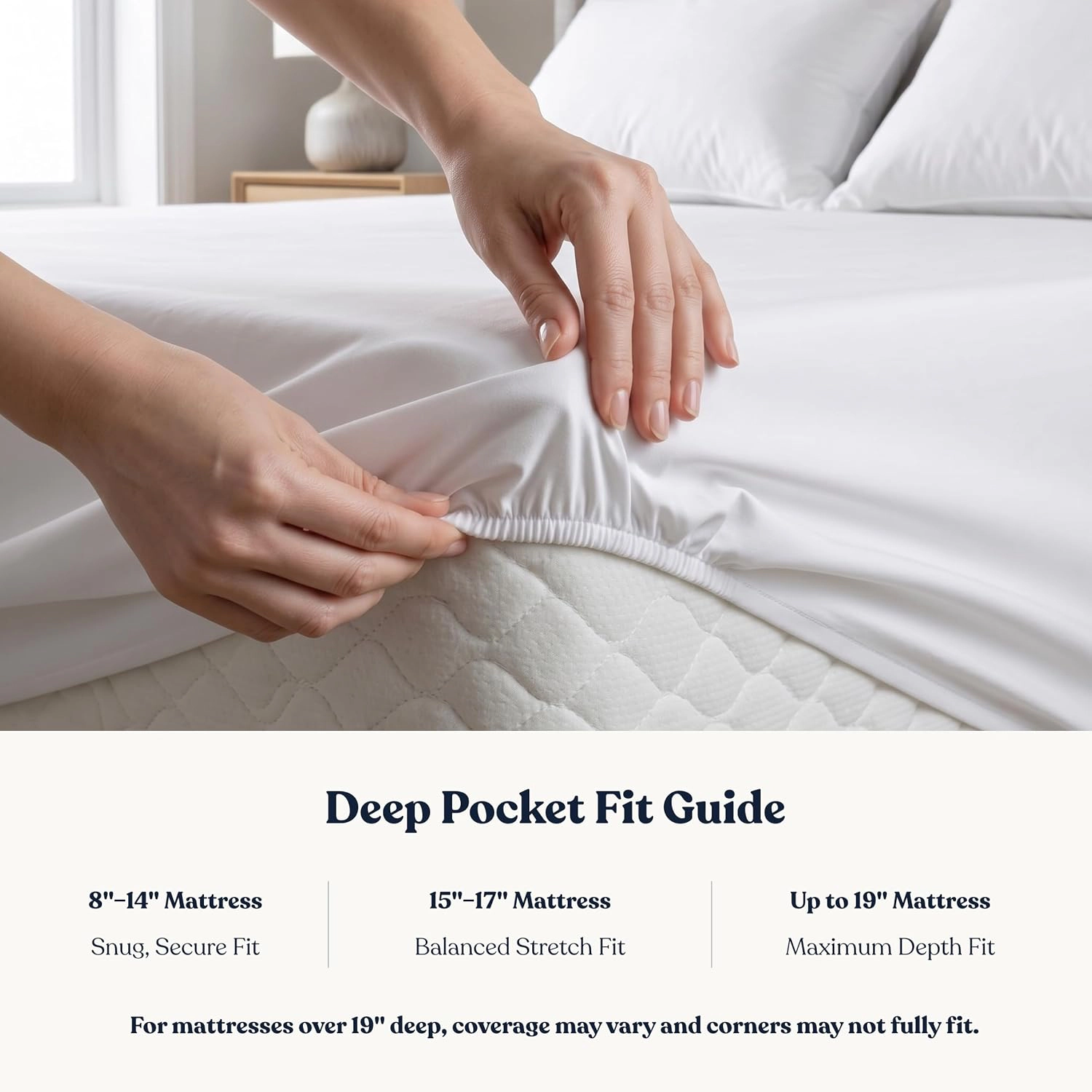 Delara Organic Cotton Waterproof Mattress Protector, GOTS Certified, Noiseless Breathable Fitted Cover