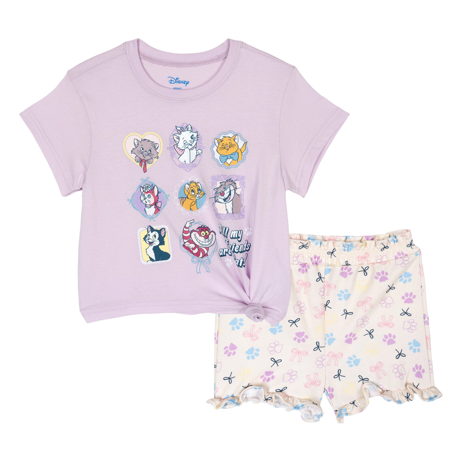 Disney Girls' 2-Piece T-Shirt and Shorts Set