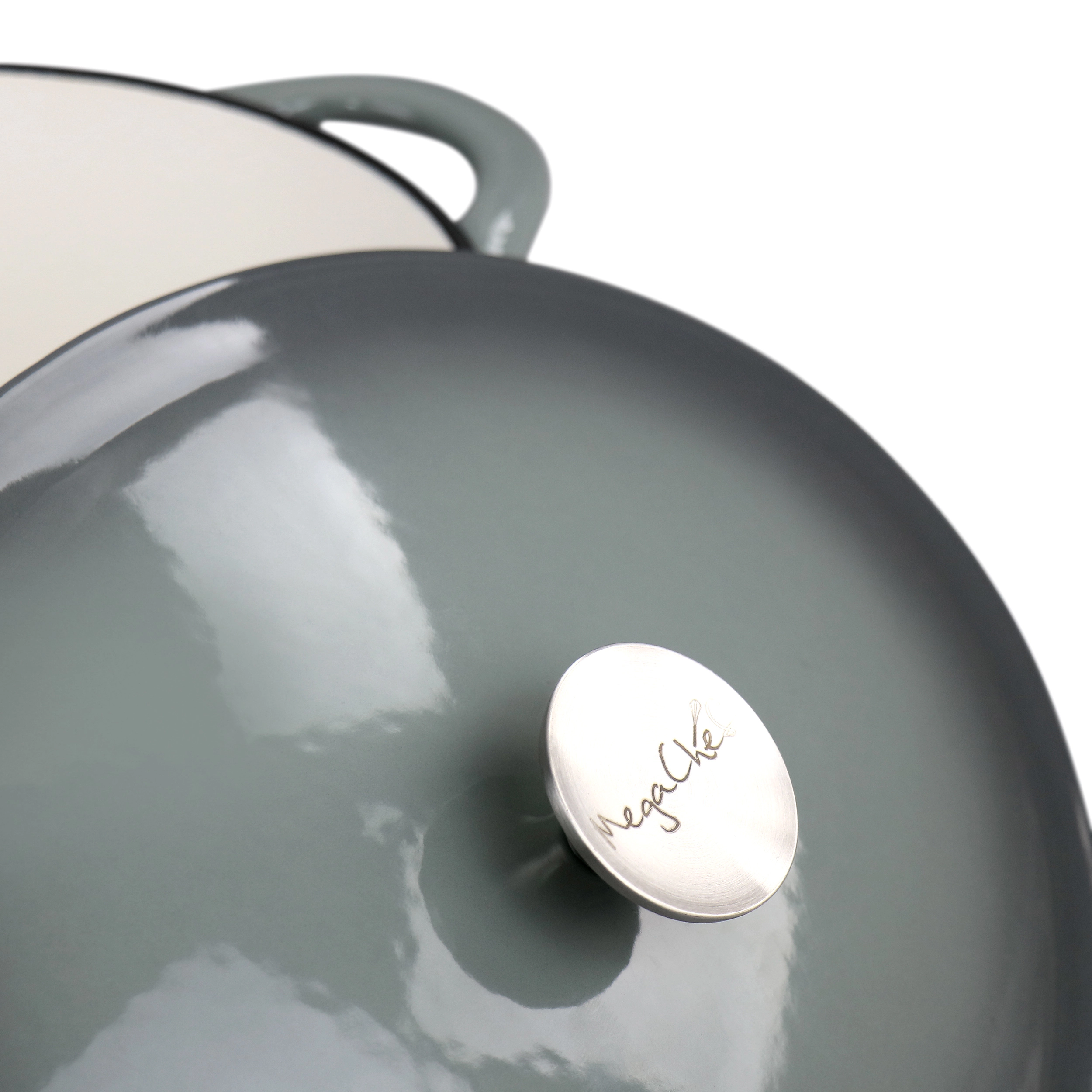 MegaChef 7 Quarts Oval Enameled Cast Iron Casserole