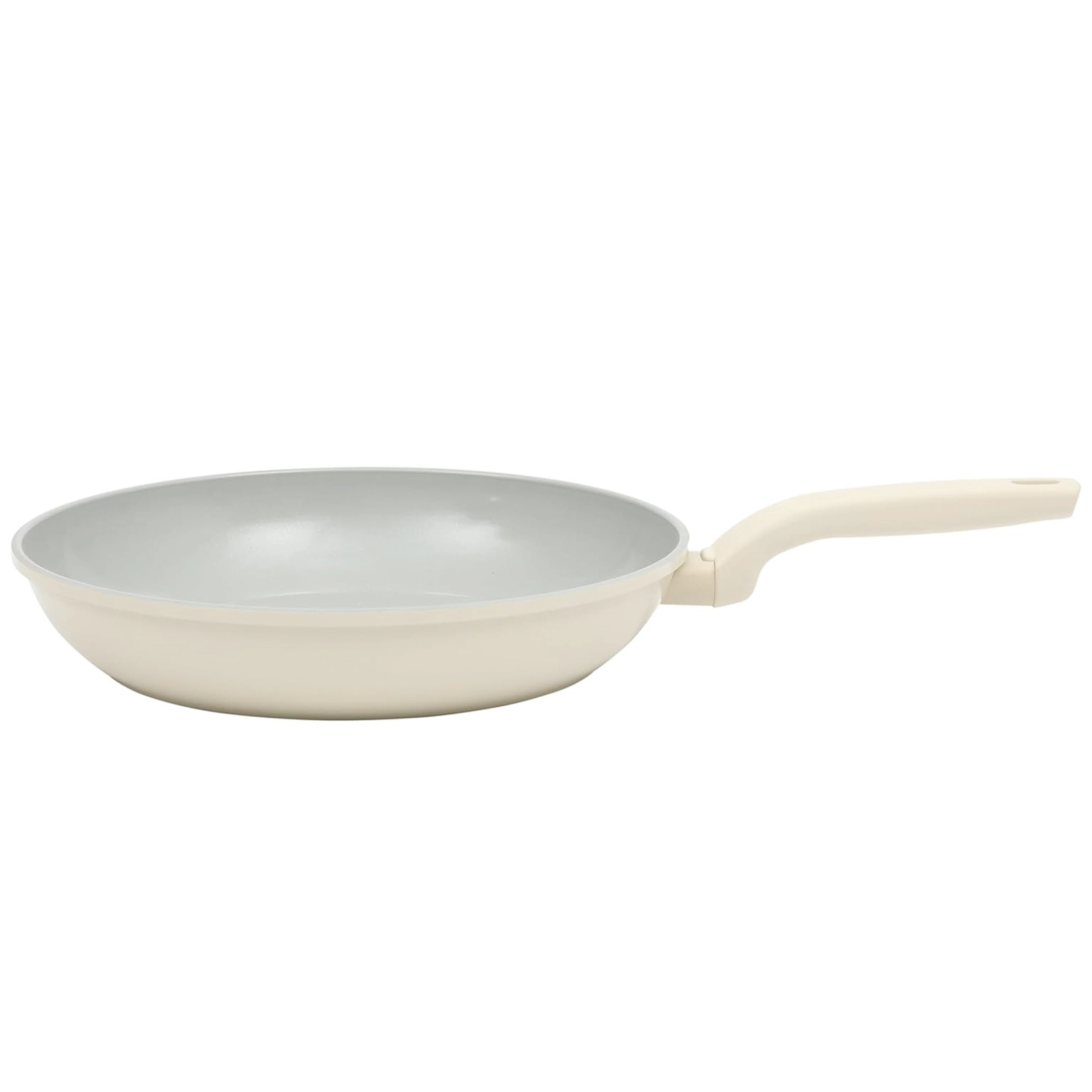 Gibson Home Barnsdall 7 Piece Ceramic Nonstick Aluminum Cookware Set in Linen