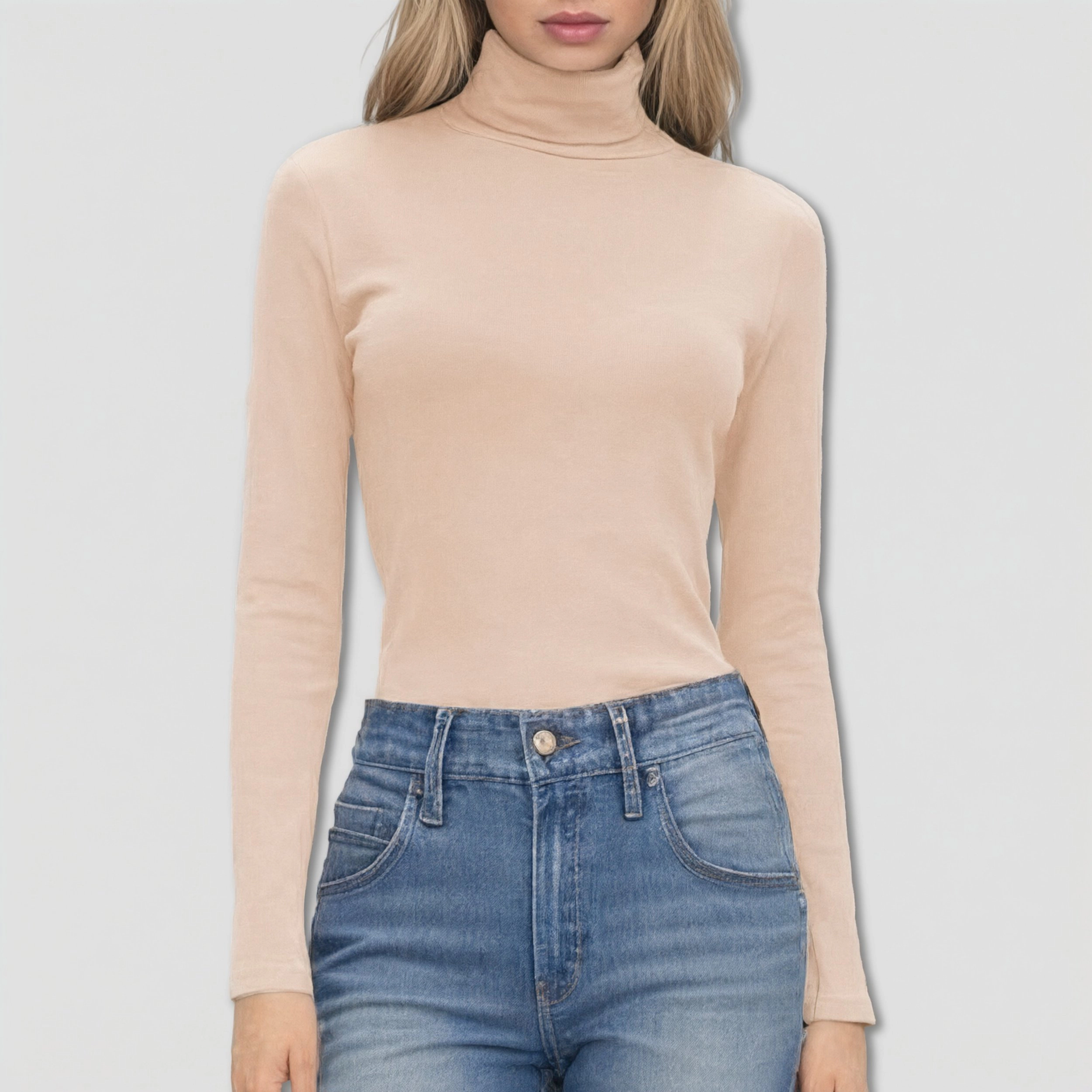 Zeagoo Women Turtleneck Long Sleeve Shirt