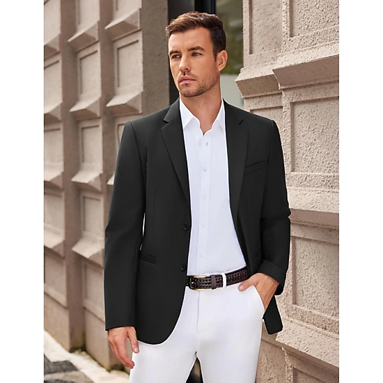COOFANDY Men's Slim Fit Two Button Notch Lapel Casual Blazer Sport Coat Suit Jacket
